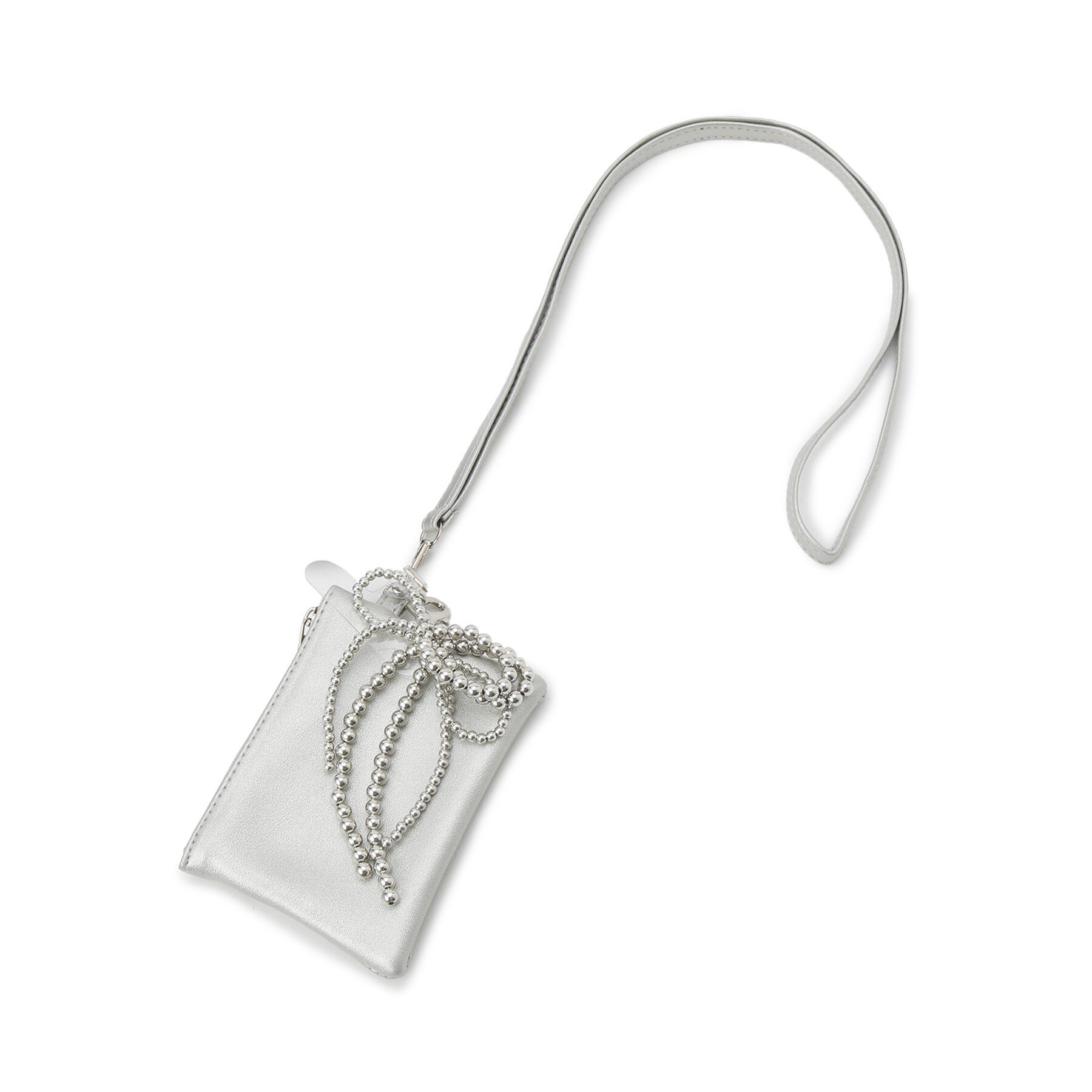 SHOO･LA･RUE「ポーチ＆リボンストラップ」|ストラップ|シルバー(006)