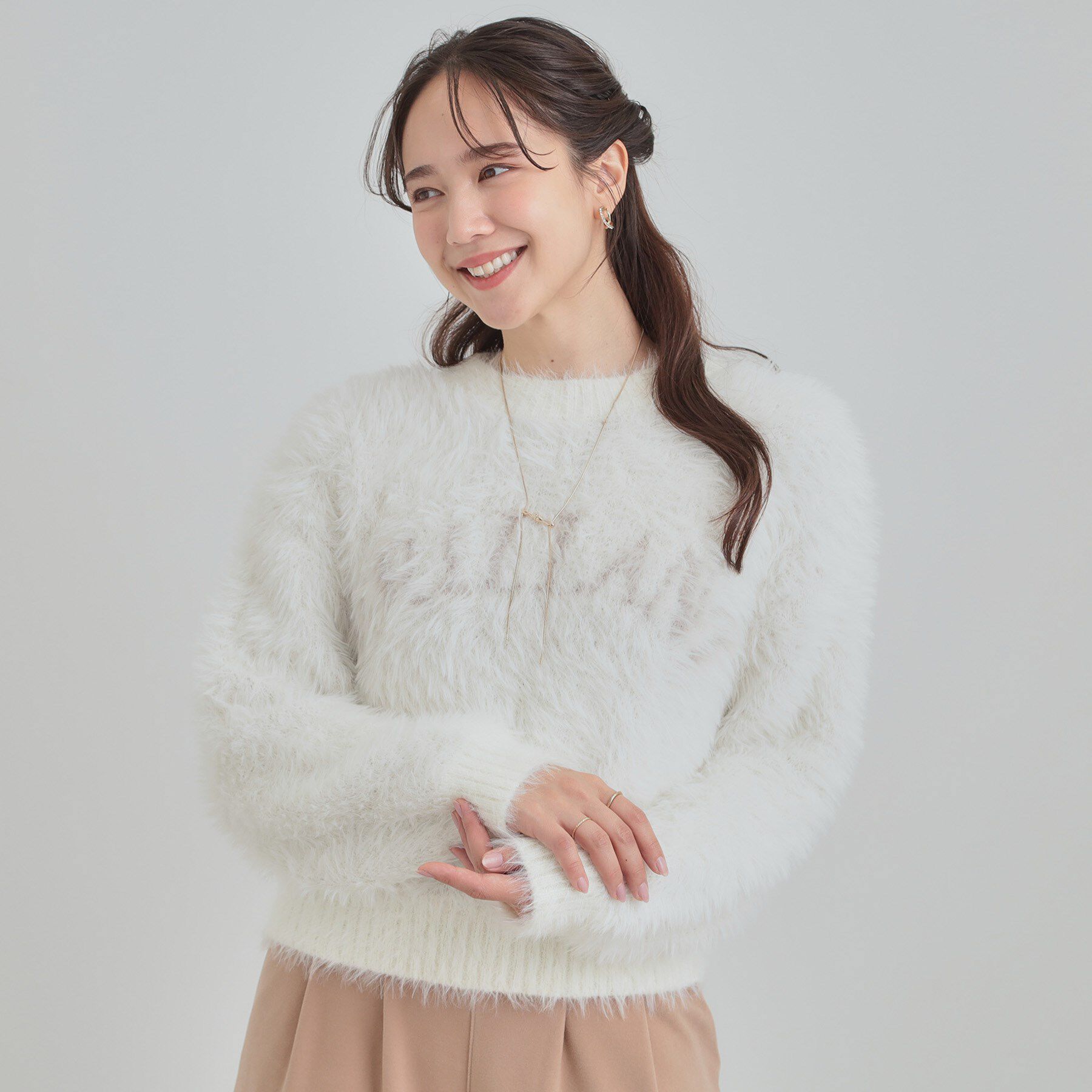 SHOO･LA･RUE「ふんわり柔らか ロゴフェザーニット」|ニット・セーター|