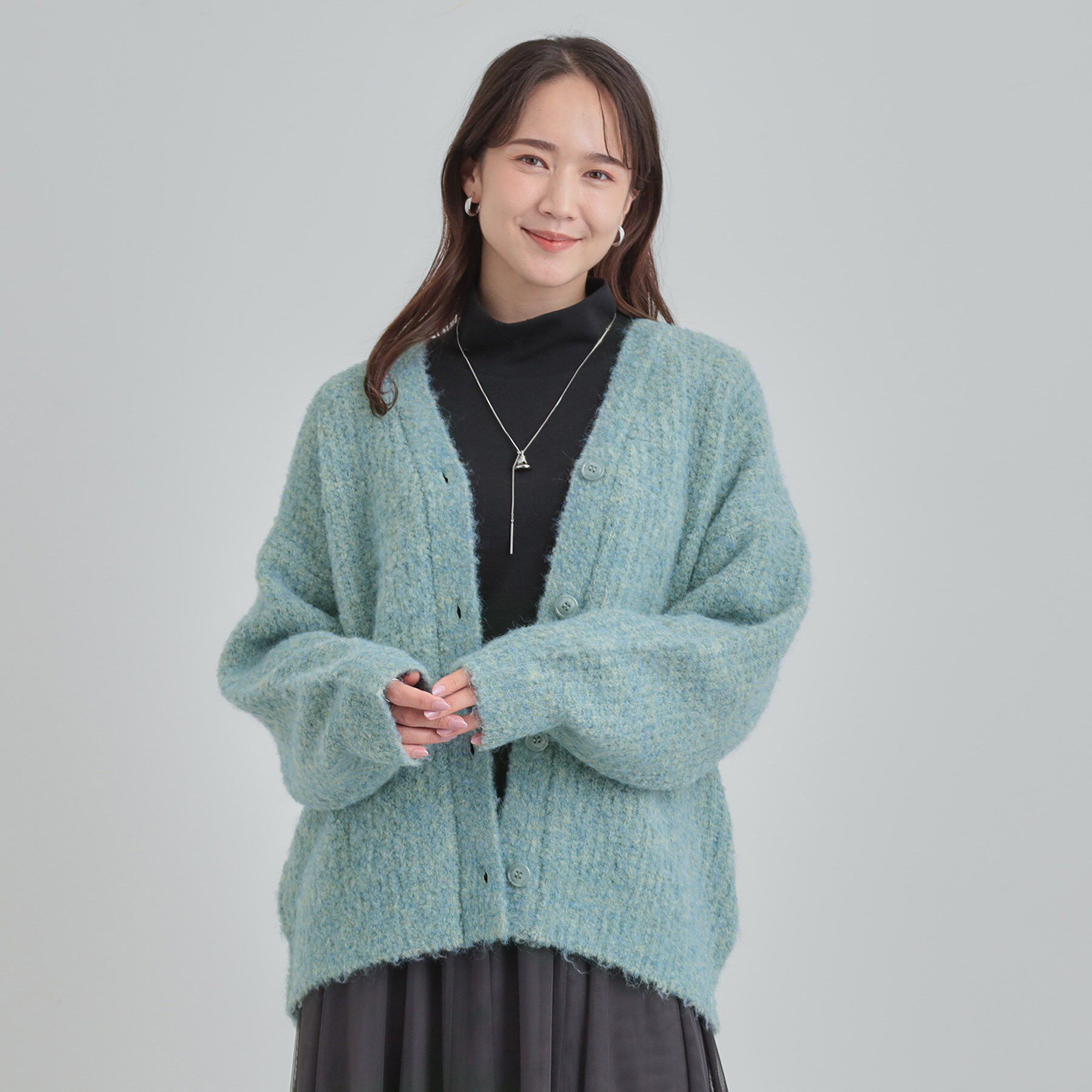 SHOO･LA･RUE「ブークレカラーVネックカーディガン」|カーディガン|