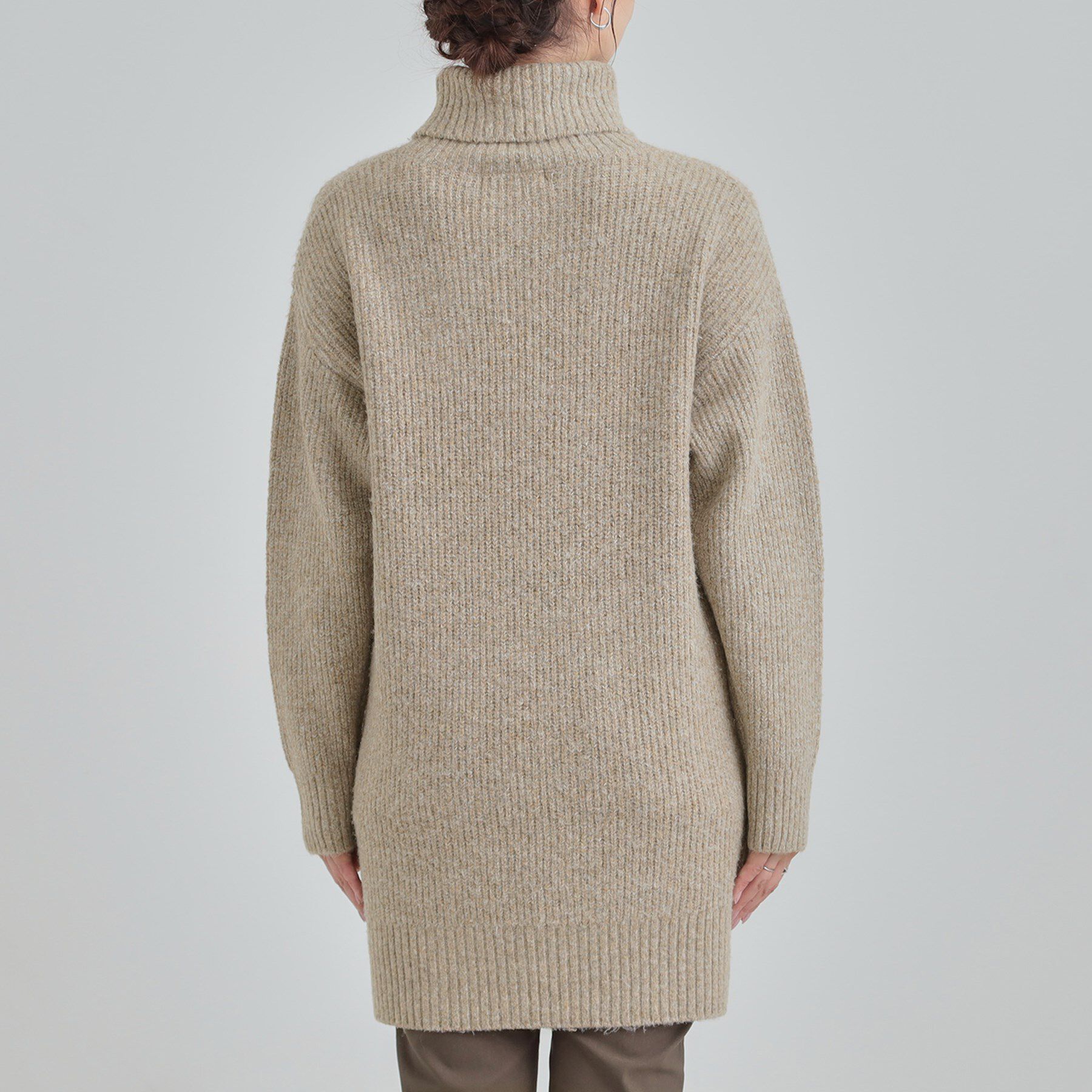 SHOO･LA･RUE「【洗濯機可/S-LL/体型カバー】女性らしい美シルエット チュニックニットワンピース」|ニット・セーター|