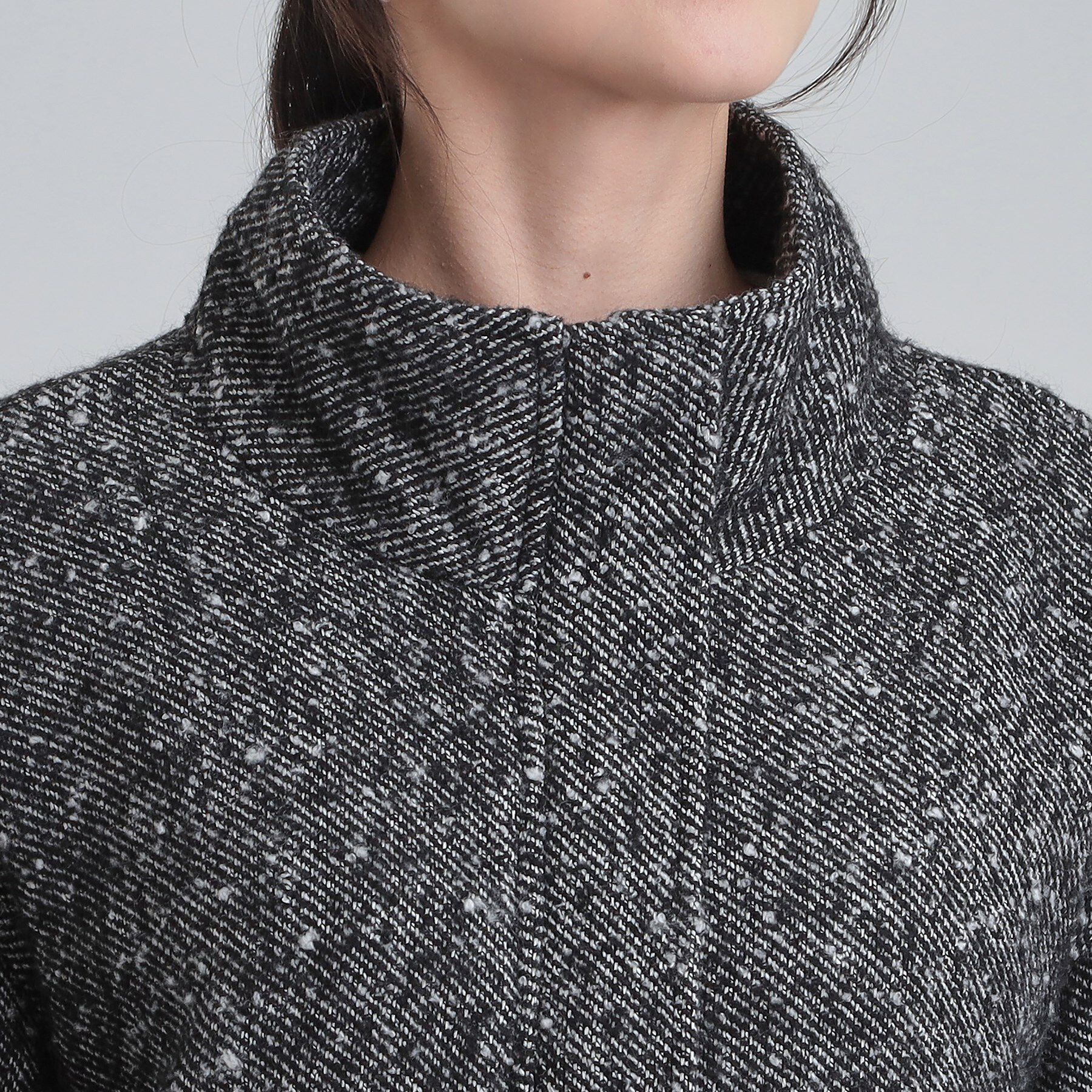 SHOO･LA･RUE「スタンドツイードブルゾン」|ブルゾン・スタジャン|