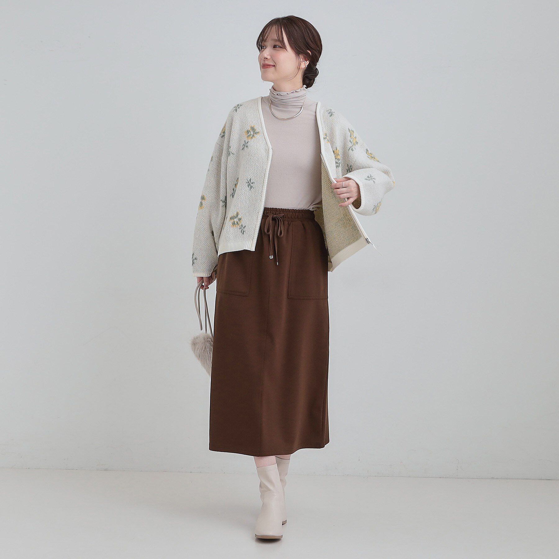 SHOO･LA･RUE「【あったか】ベイカー風スカート」|スカート|