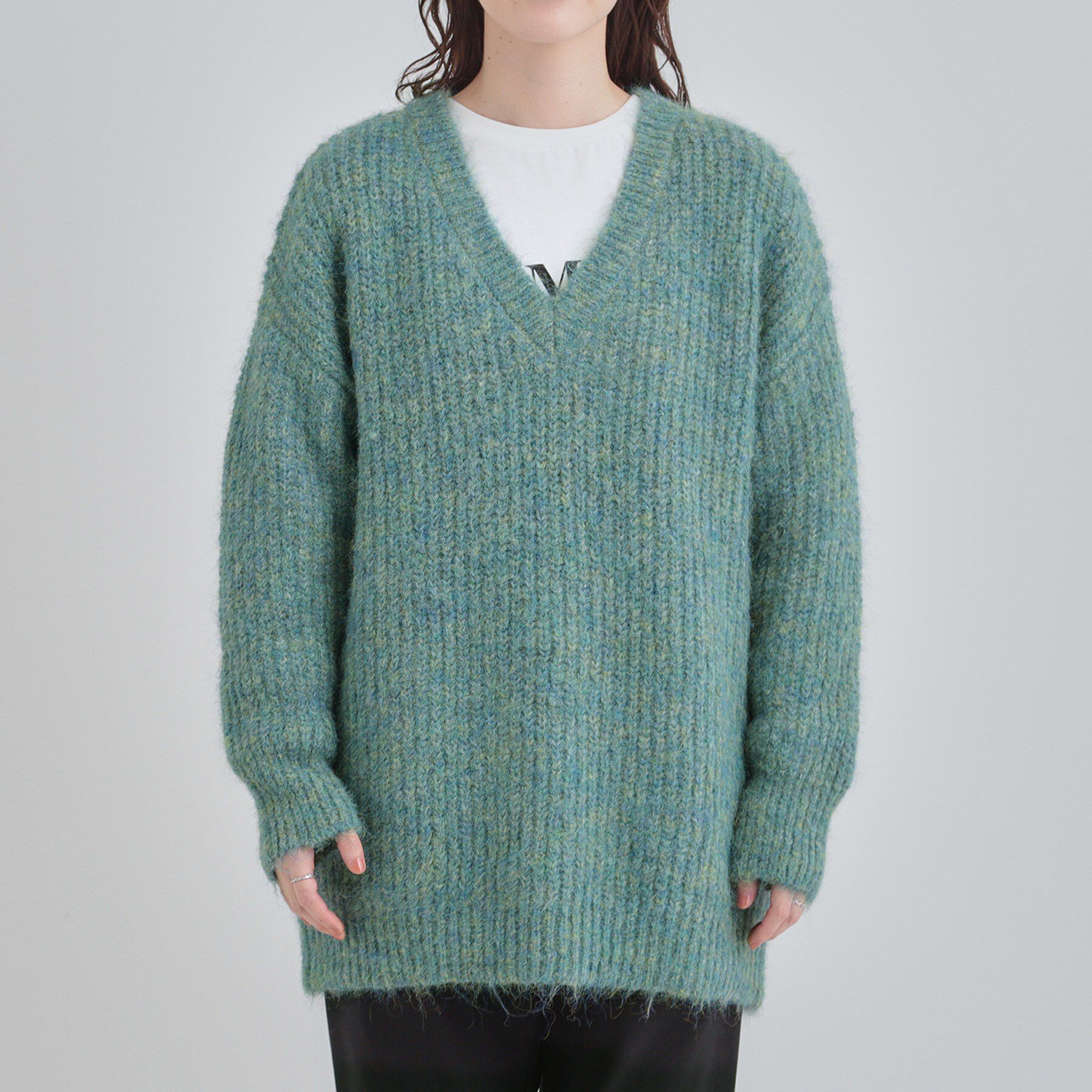 SHOO･LA･RUE「ふわふわタッチ Vネックニットチュニック」|チュニック|