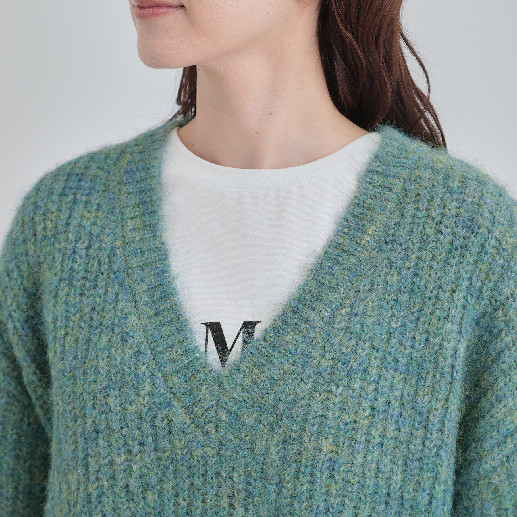 SHOO･LA･RUE「ふわふわタッチ Vネックニットチュニック」|チュニック|