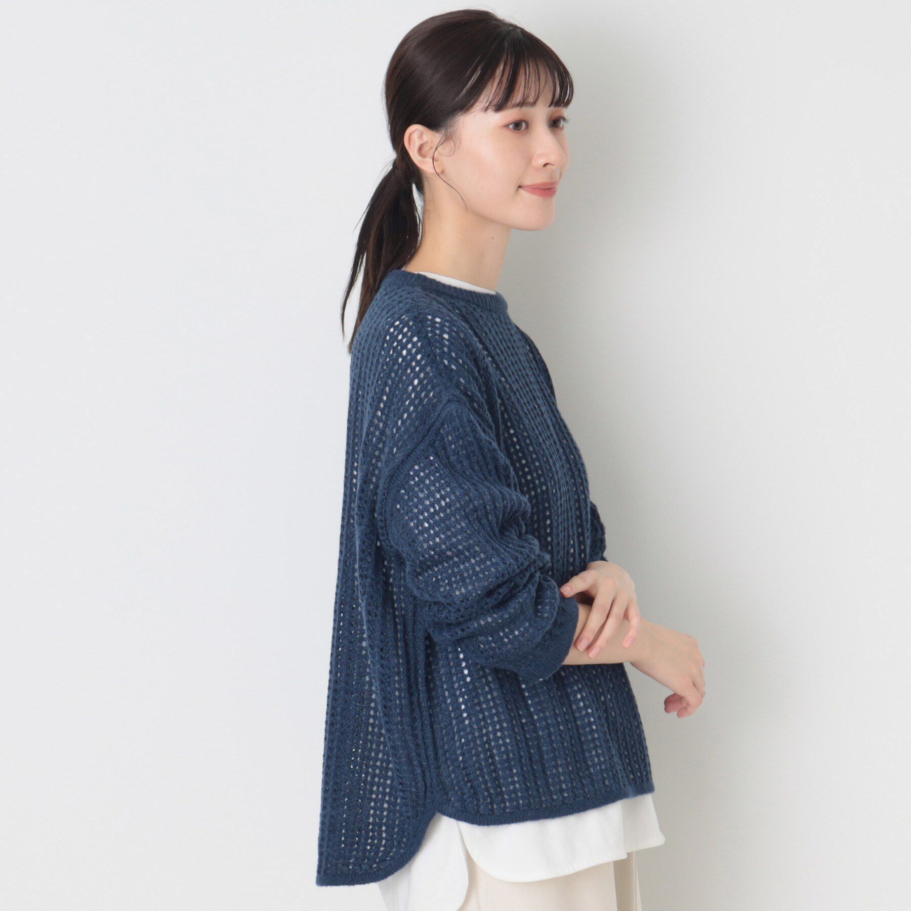 Dessin「【洗える】ウールブレンドメッシュニット」|ニット・セーター|