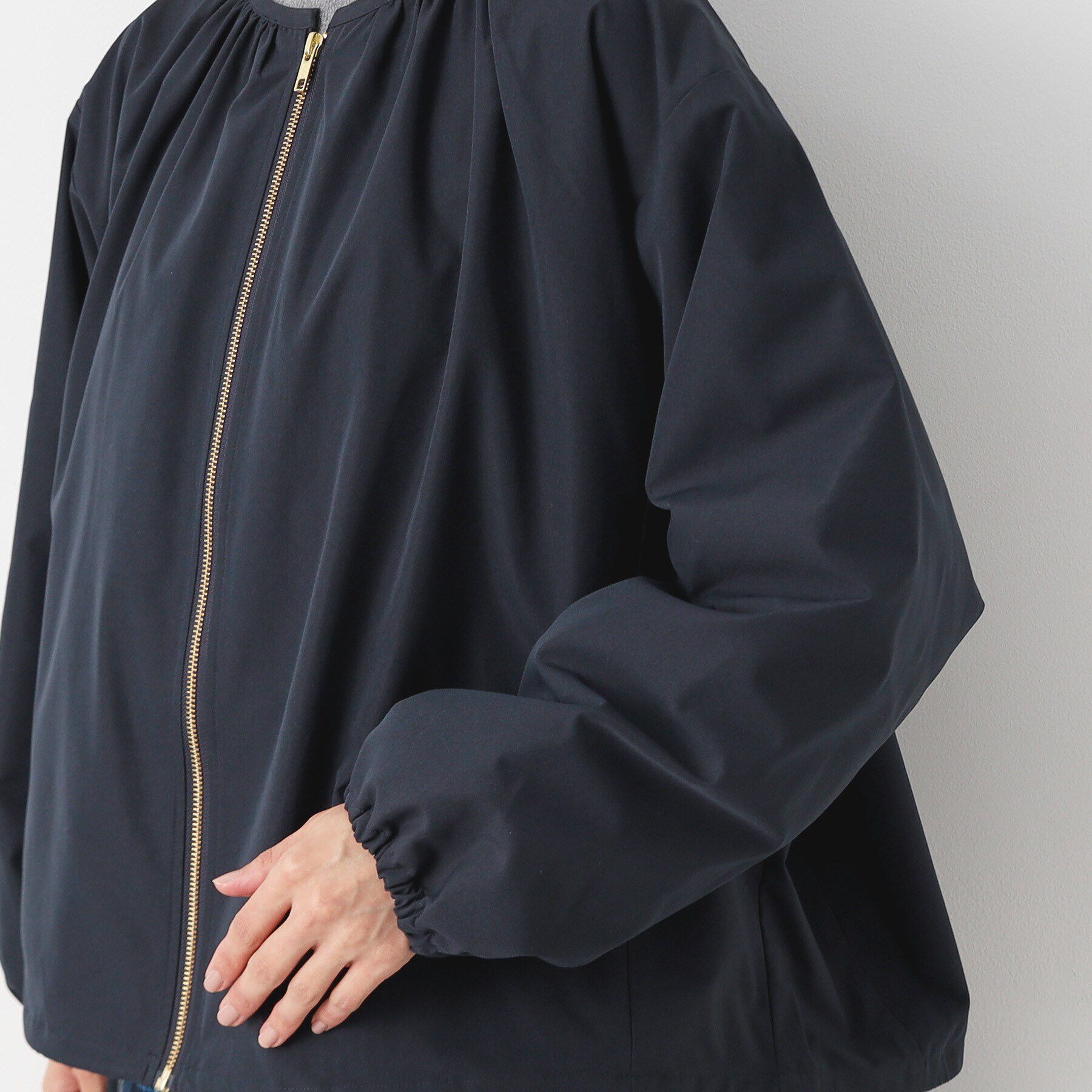 Dessin「【軽羽織り・洗える】ドローコード付きオーバーブルゾン」|ブルゾン・スタジャン|