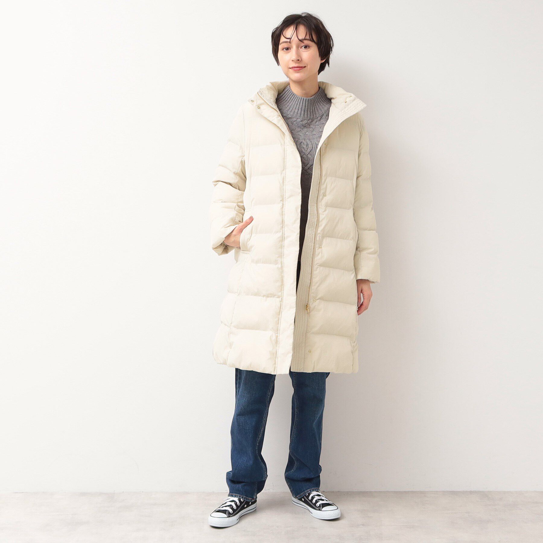 Dessin「【2WAY】中綿ミドル丈コート」|ダウン|