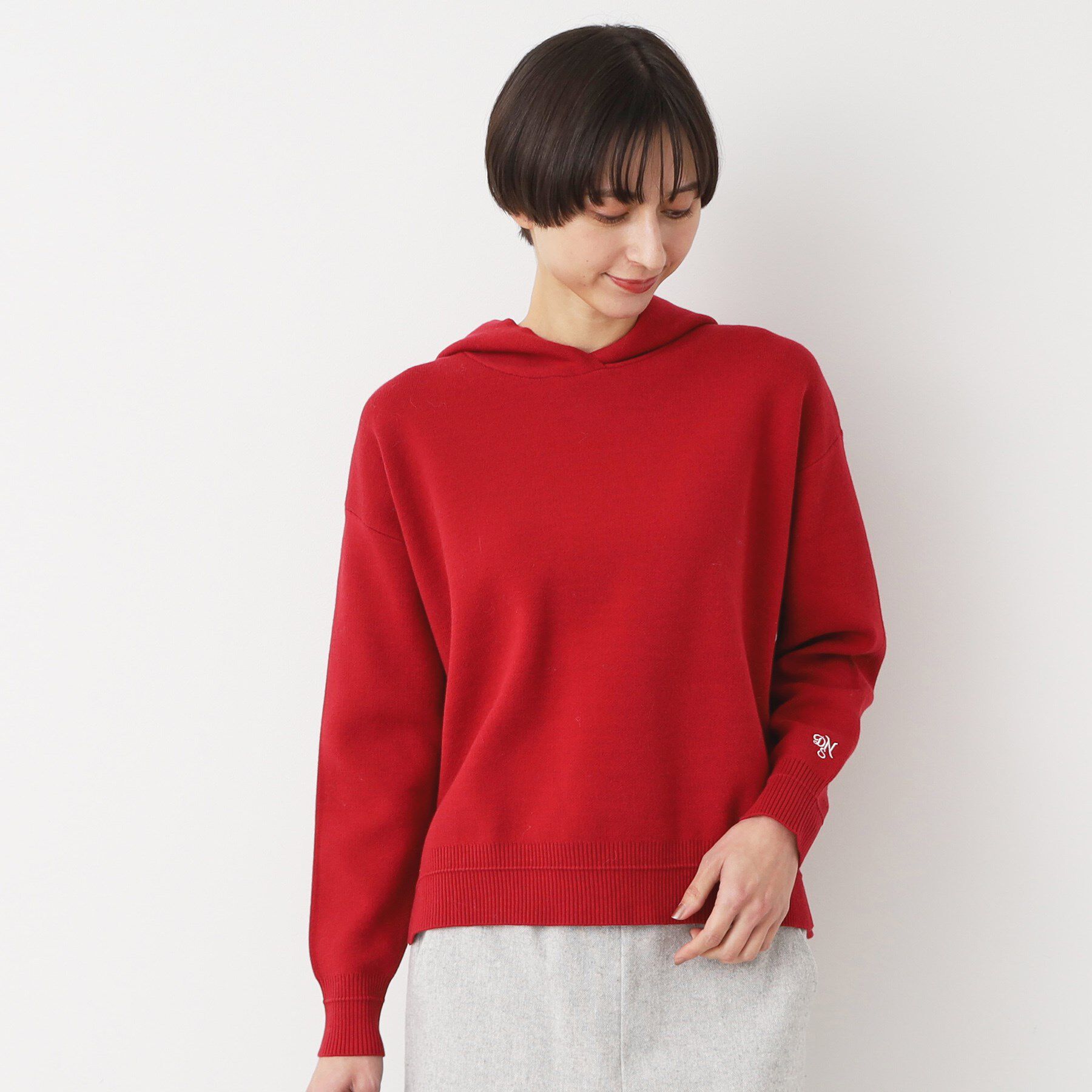 Dessin「【洗える・4サイズ展開】ちょうどいいパーカ（クロップド丈）」|パーカー|