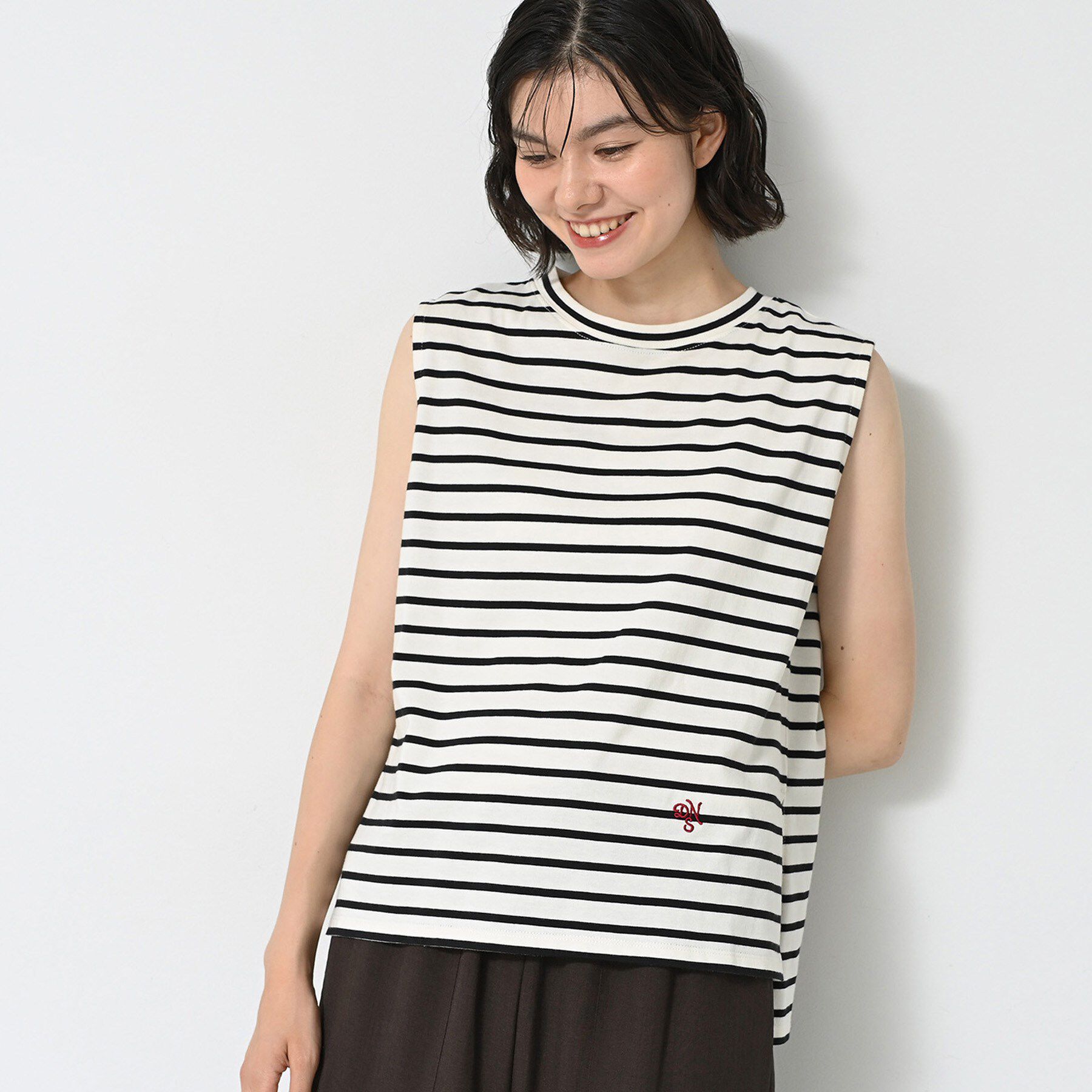 Dessin「【洗える】ノースリーブカットソー」|Tシャツ・カットソー|ブラック(319)