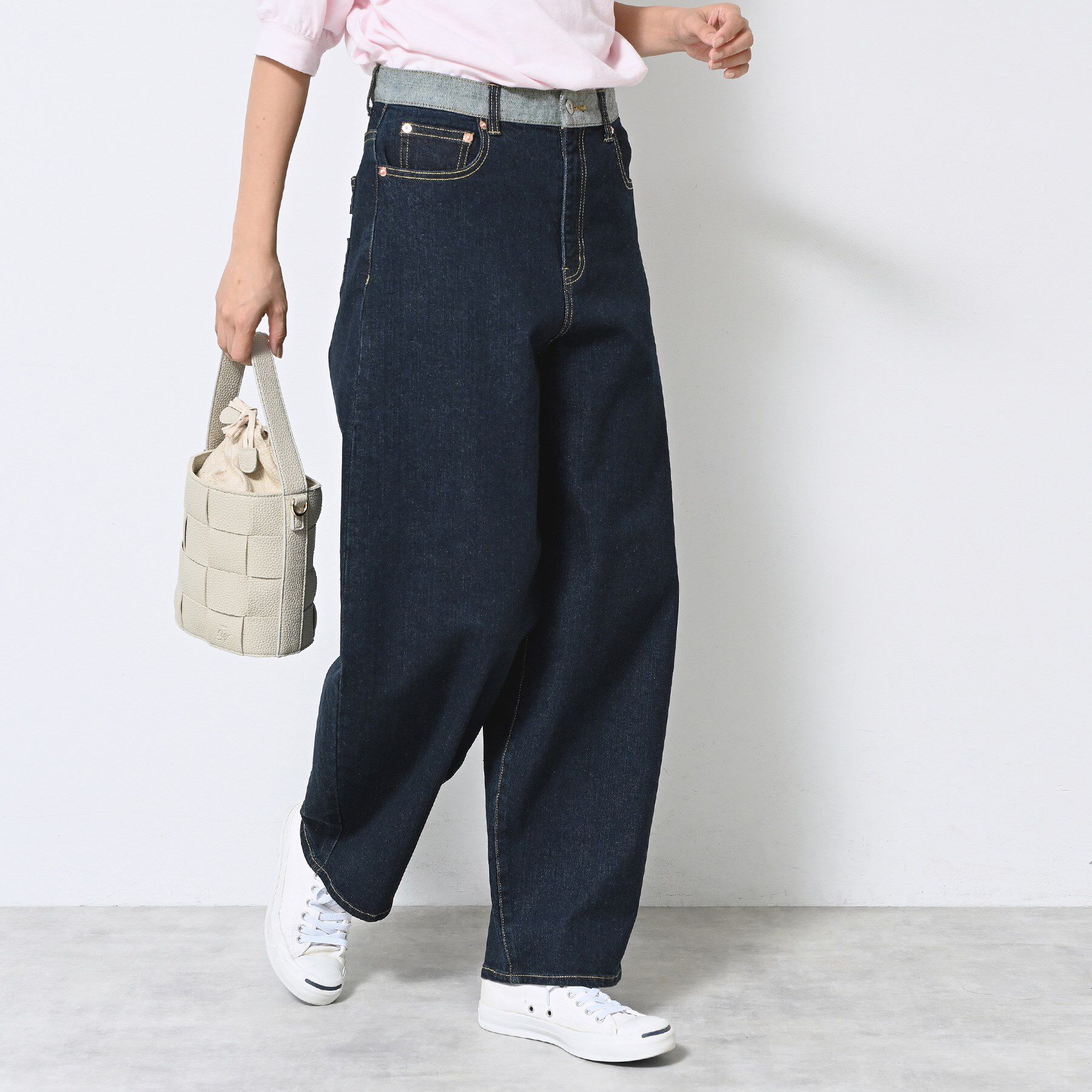 Dessin「【洗える】デニムカーブパンツ」|デニム|