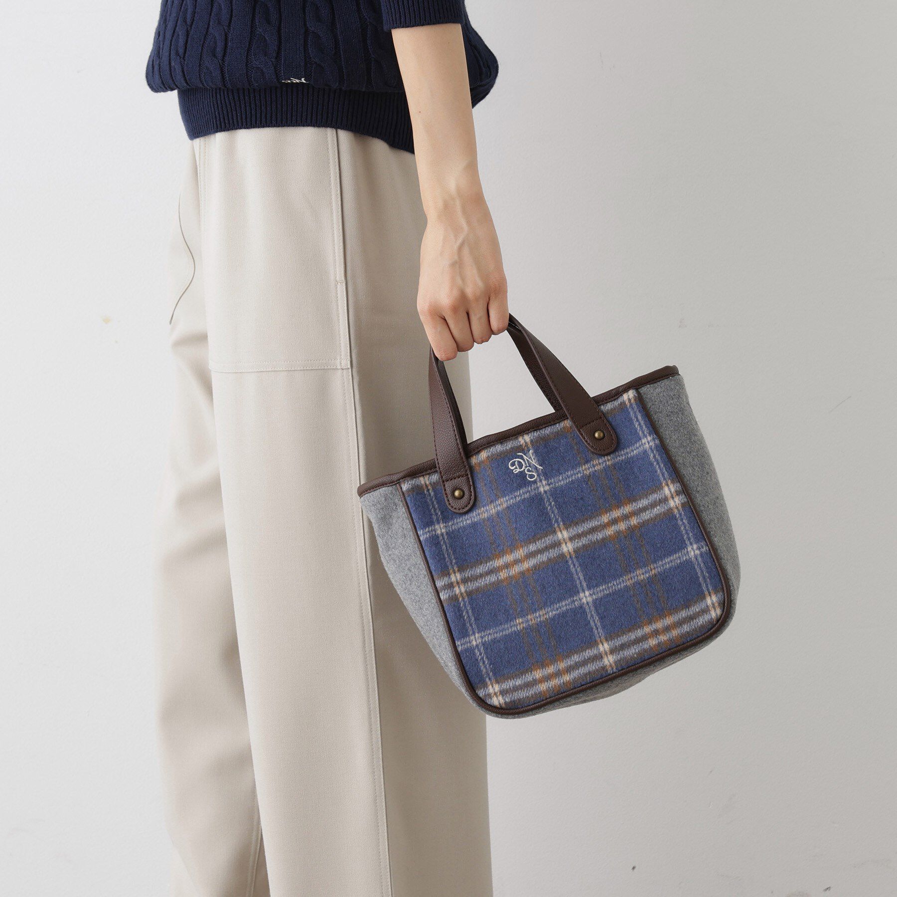 Dessin「【2WAY・軽量】チェックトート」|トートバッグ|