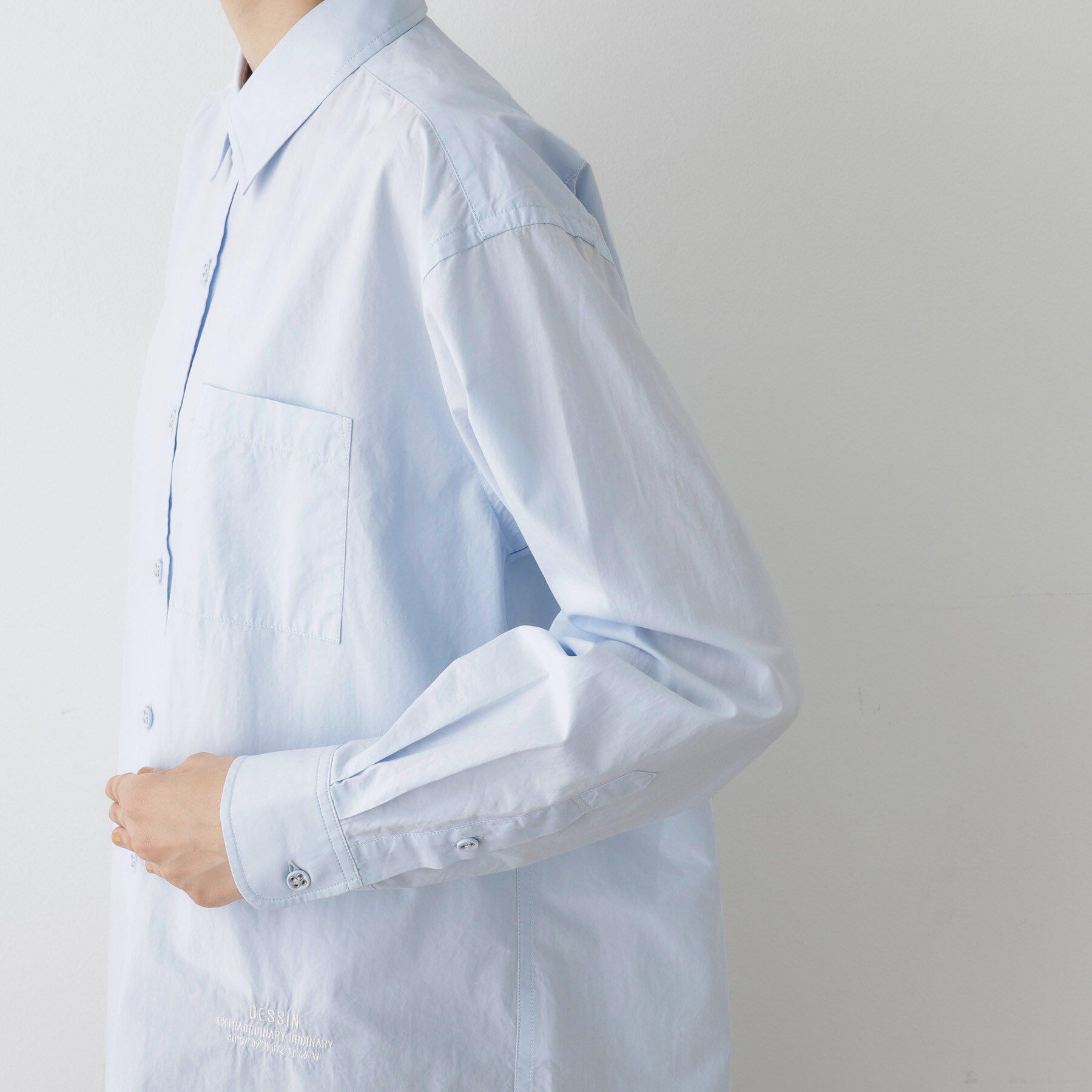 Dessin「【ユニセックス/洗える】コットンブロードシャツ」|シャツ・ブラウス|