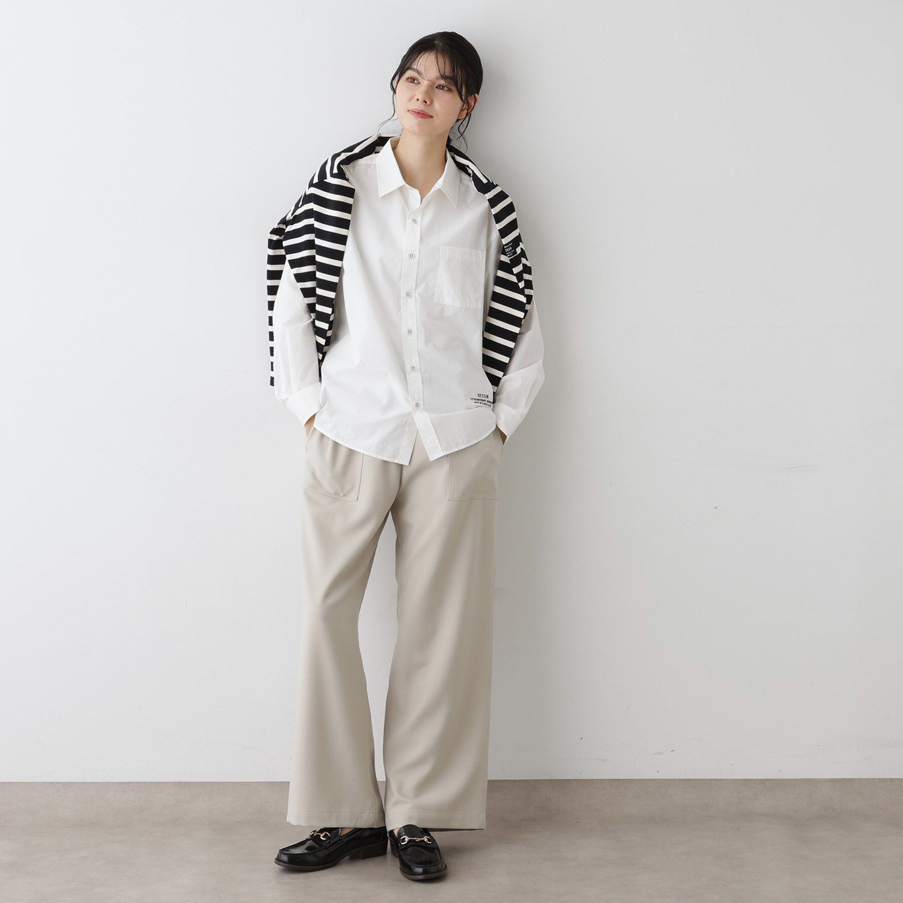 Dessin「【ユニセックス/洗える】コットンブロードシャツ」|シャツ・ブラウス|