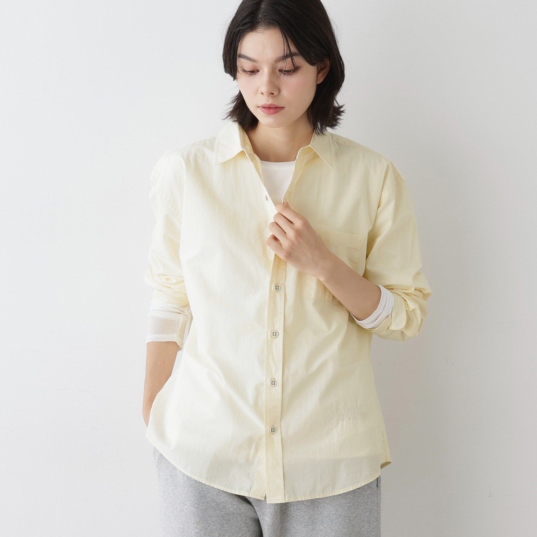 Dessin「【ユニセックス/洗える】コットンブロードシャツ」|シャツ・ブラウス|