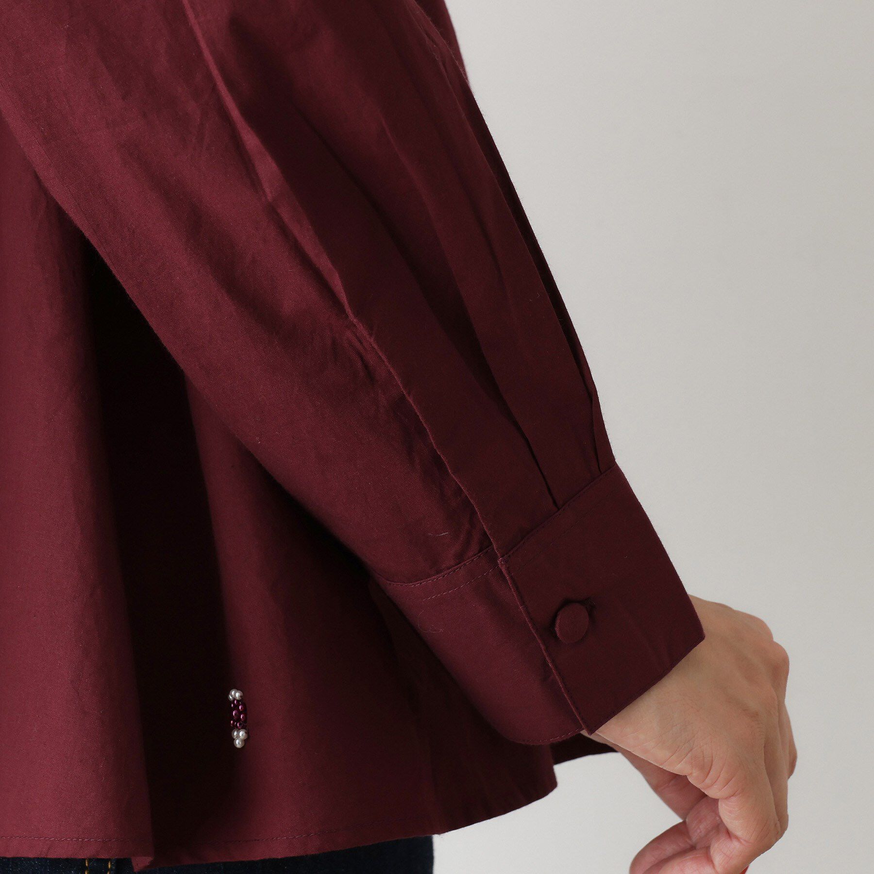 Dessin「【洗える/インド製】ビーズ刺繍ペプラムブラウス」|シャツ・ブラウス|