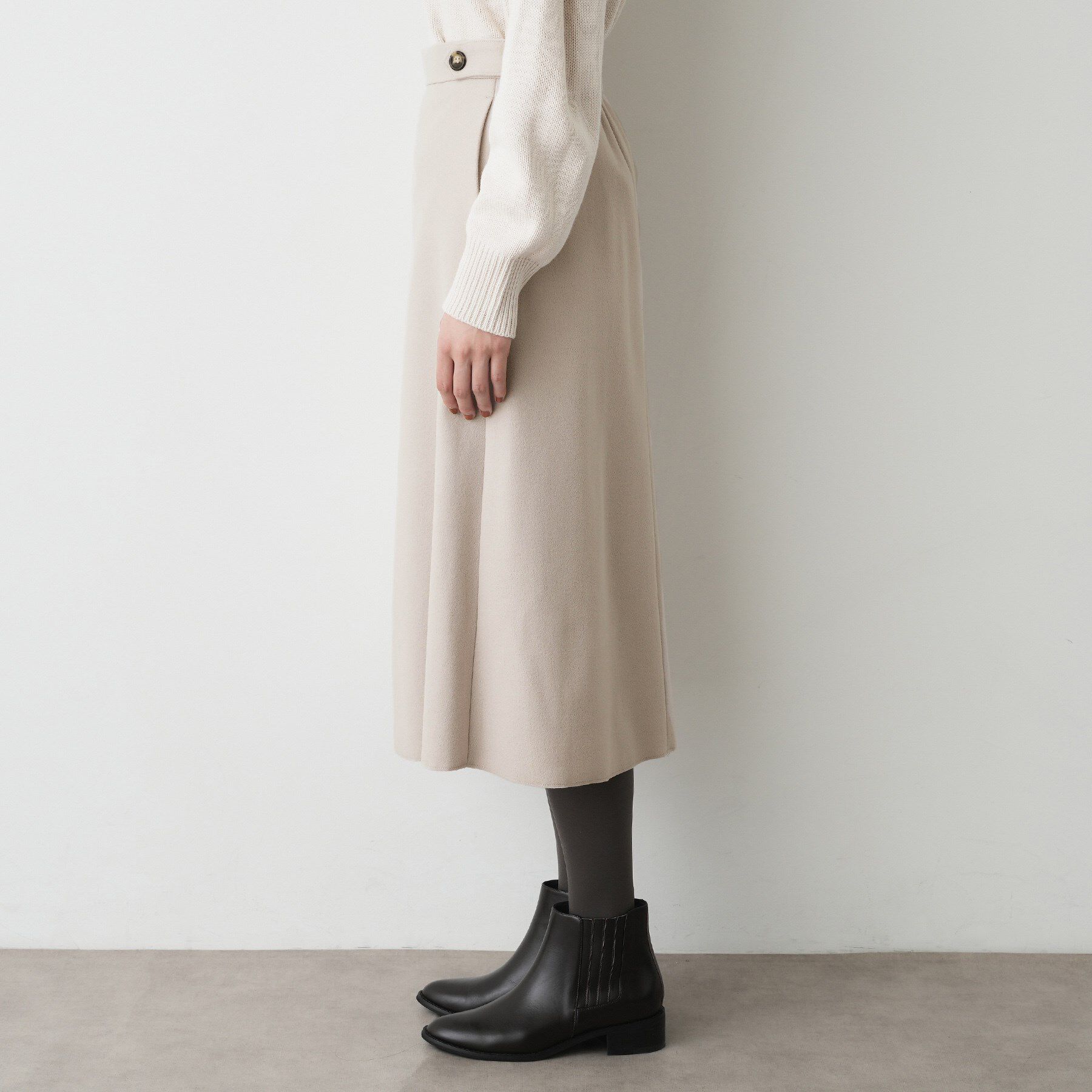 Dessin「メルトンジャージボックスタックスカート」|スカート|