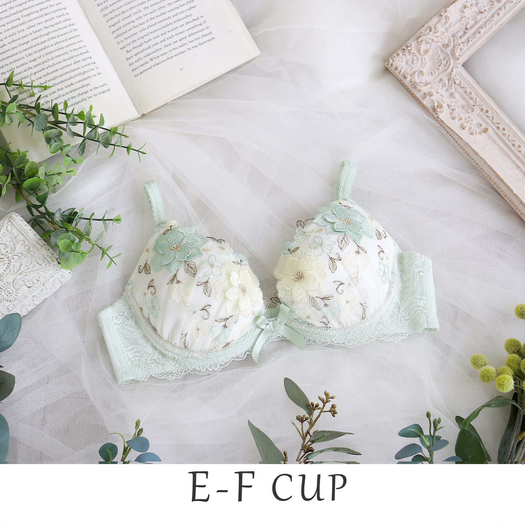 Risa Magli「アイヴィー ブラジャー」|インナー|ミント(021)