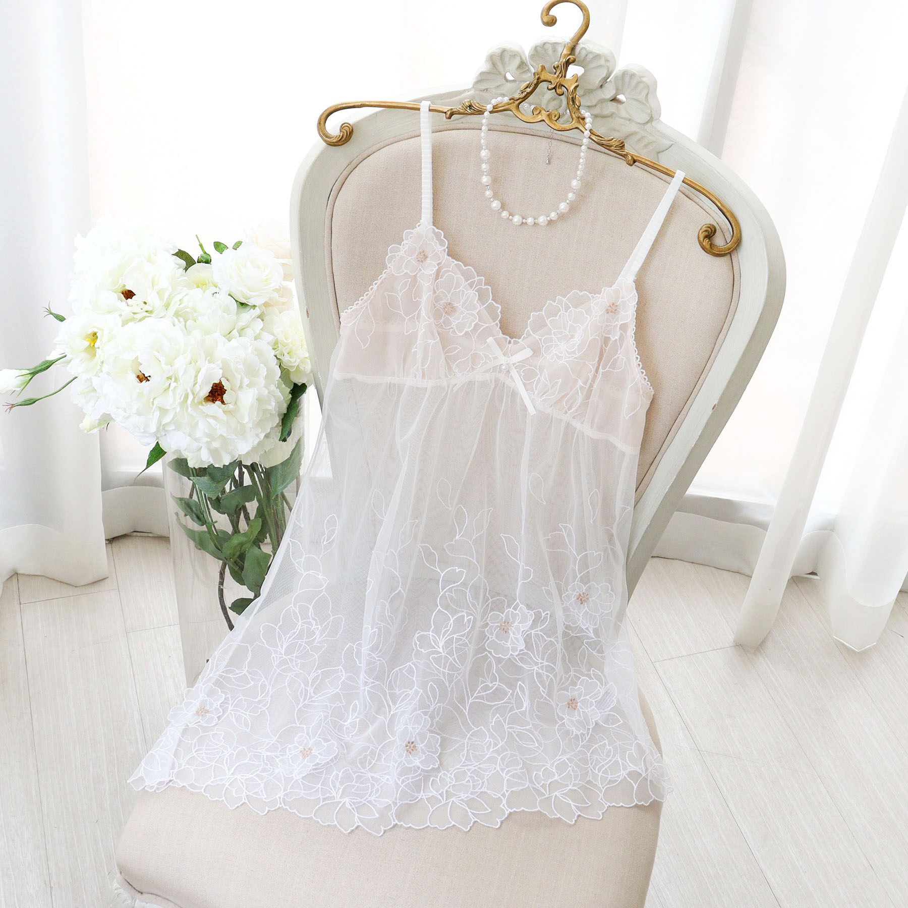 Risa Magli「スティーナ スリップ」|キャミソール|ホワイト(001)