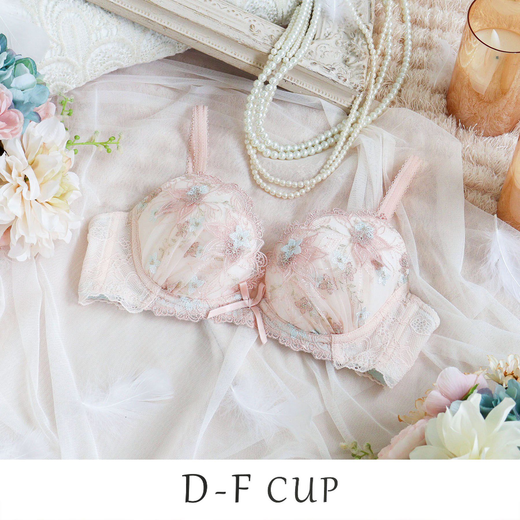 Risa Magli「セレスティナ ブラジャー (D-F) ＜V Make Type＞」|インナー|ピンク(071)