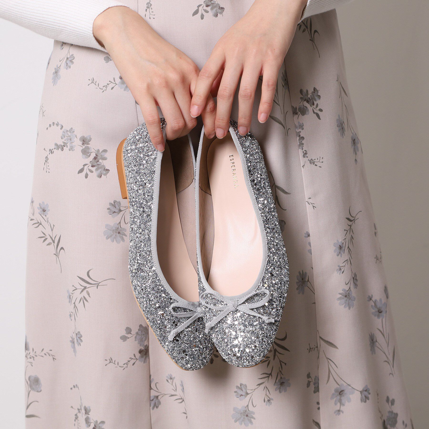 ESPERANZA「【EC限定カラーあり】グリッターバレエシューズ」|パンプス|