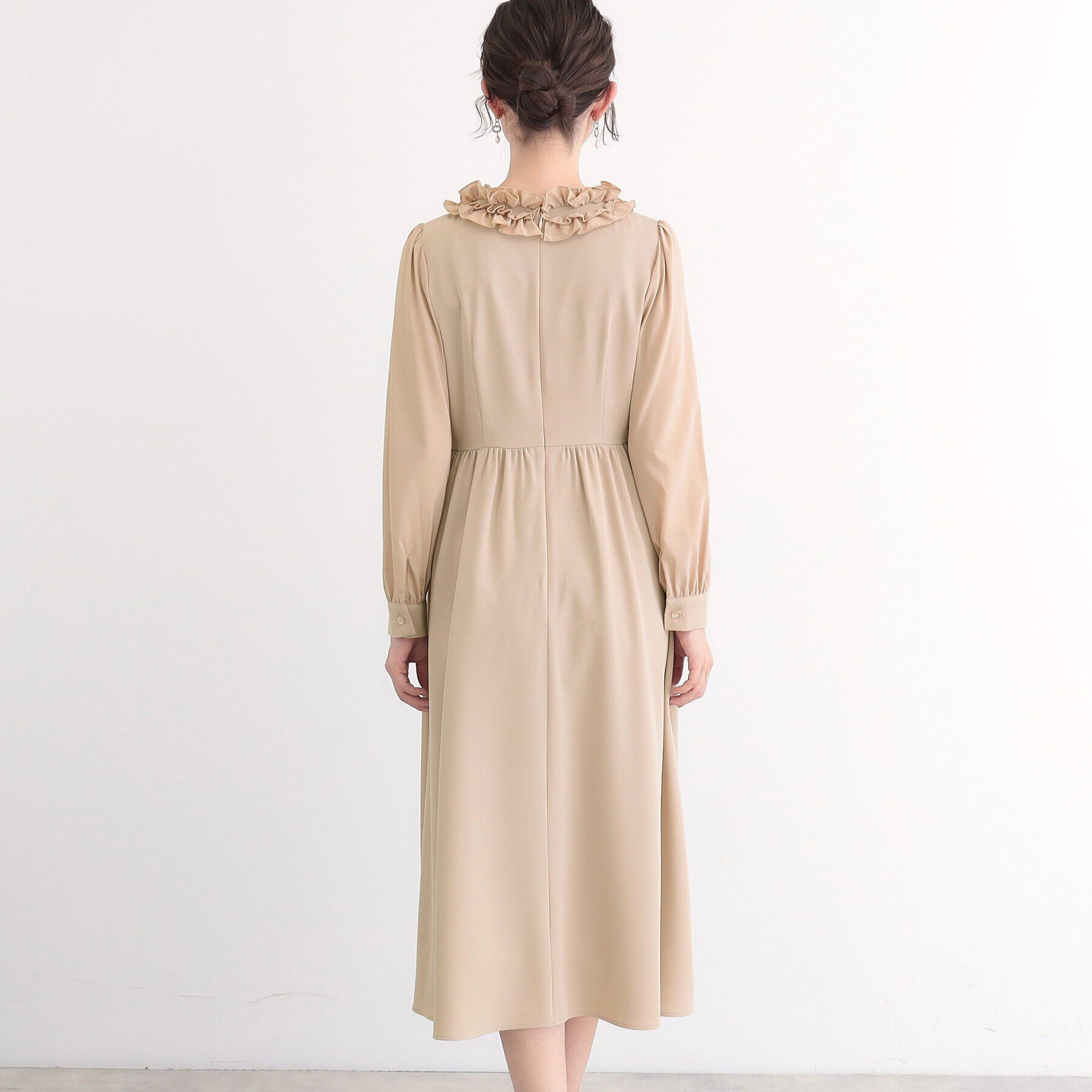 SunaUna「【オケージョン対応可／衿フリル】フェミニンワンピース」|ワンピース|