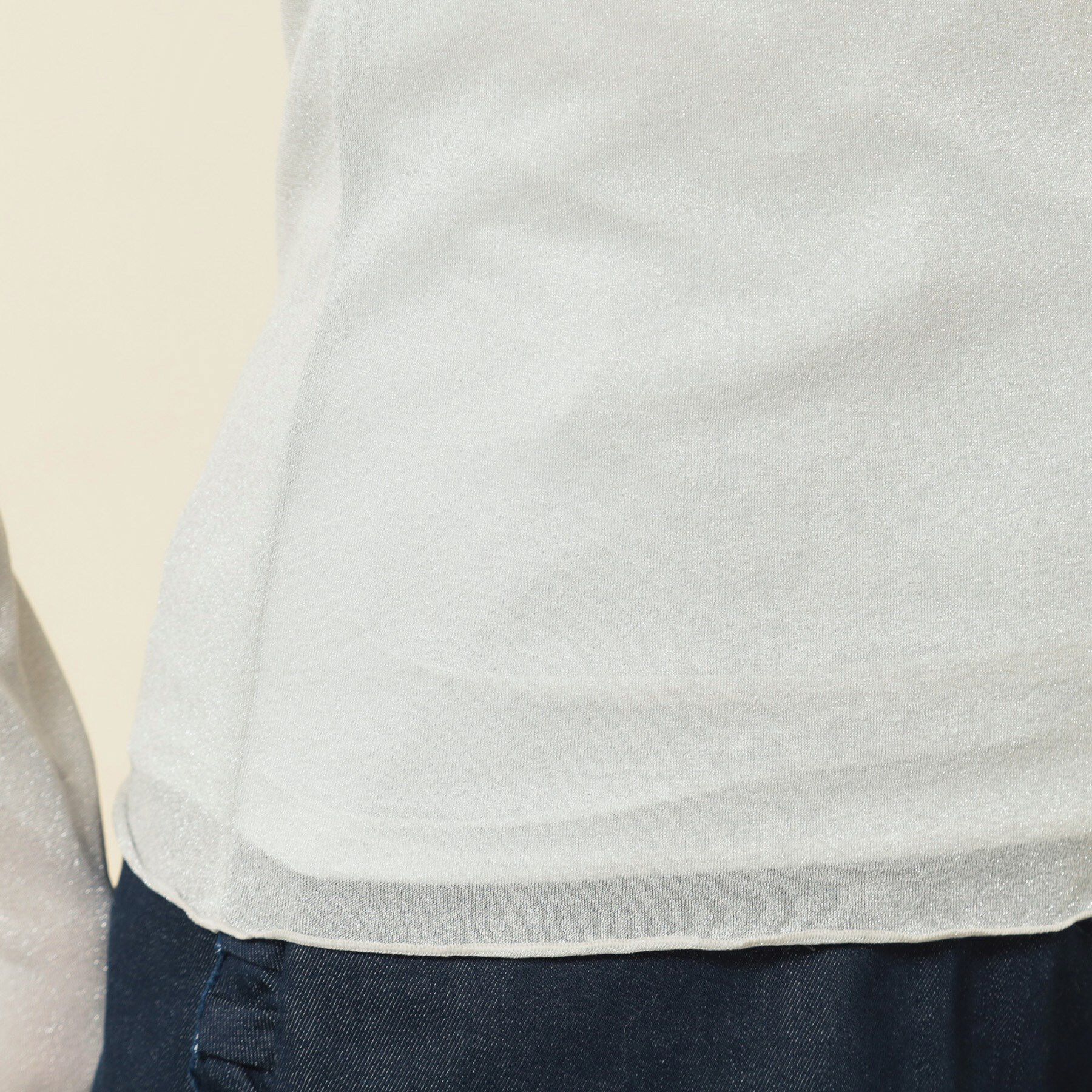 SunaUna「【ラメ／シアー】ハイネックカットソー」|Tシャツ・カットソー|