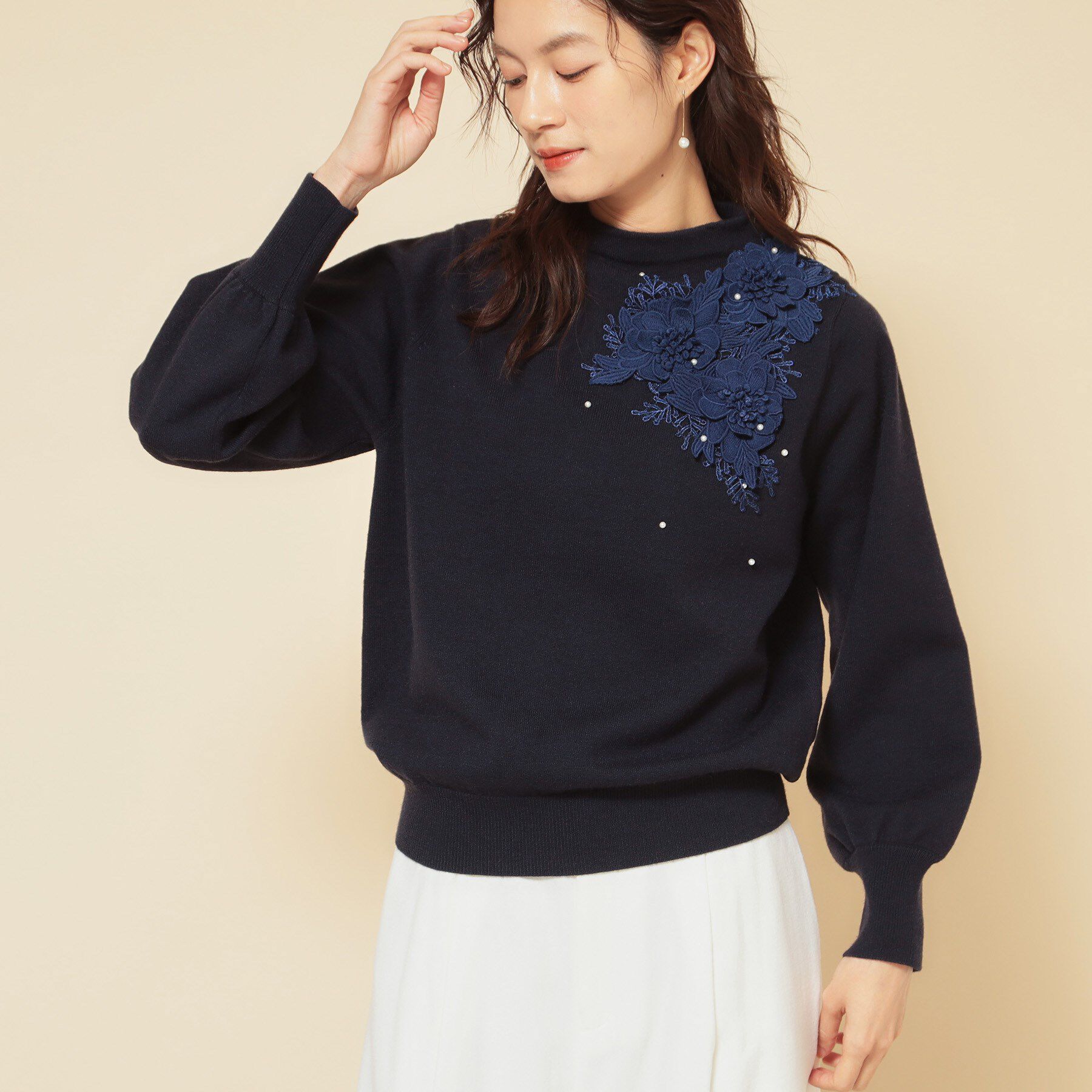 SunaUna「【冬にも活躍！ケミカルレースニット】」|ニット・セーター|