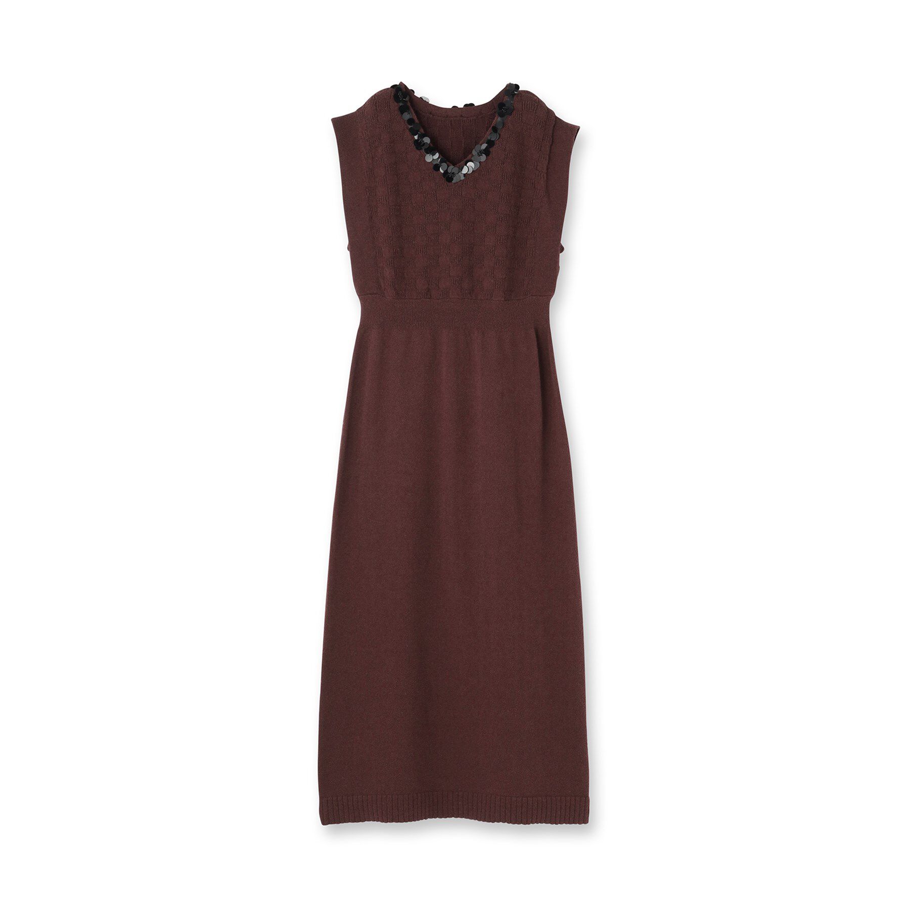 SunaUna「【COLLECTION LINE】スパンコールニットジャンドレ」|ワンピース|