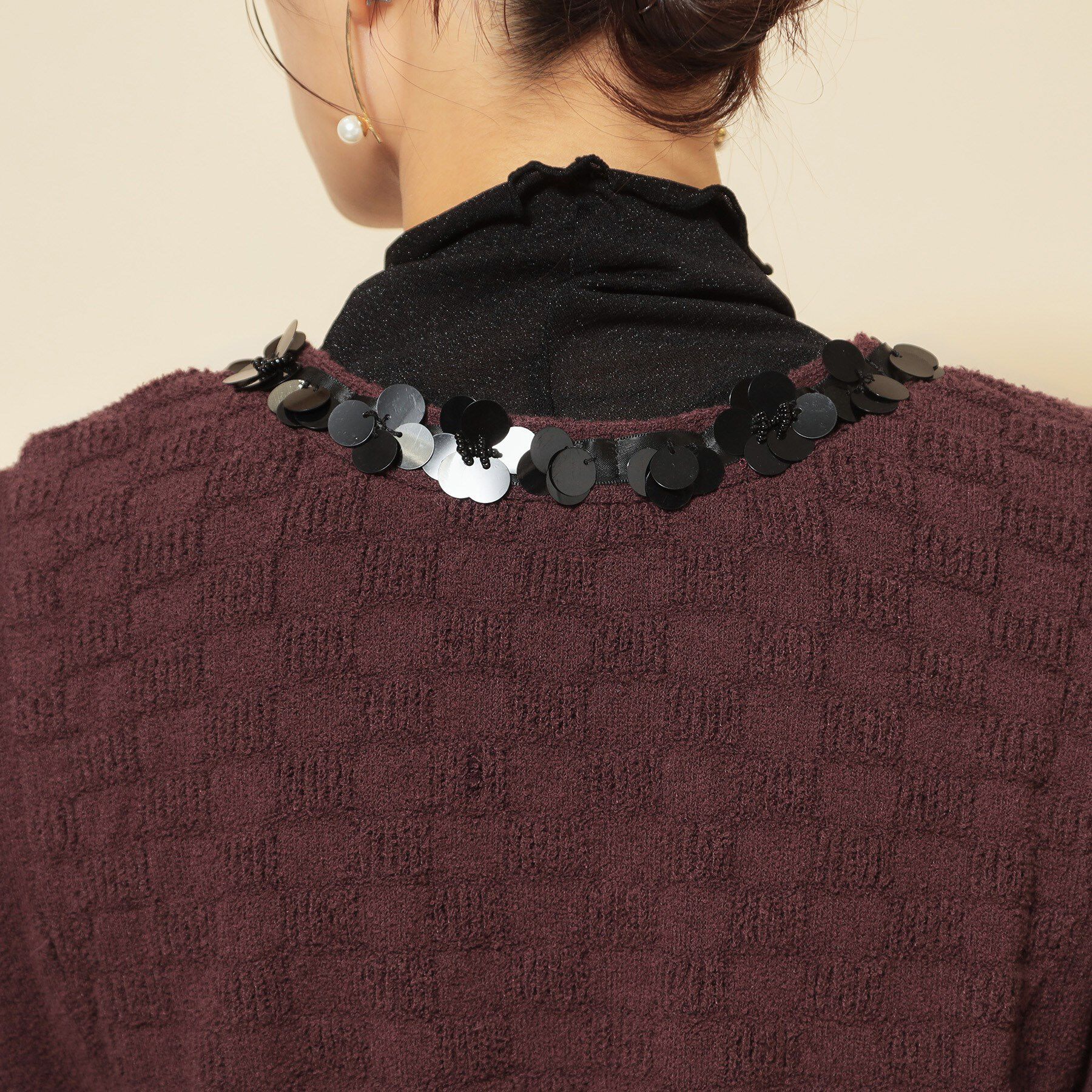 SunaUna「【COLLECTION LINE】スパンコールニットジャンドレ」|ワンピース|