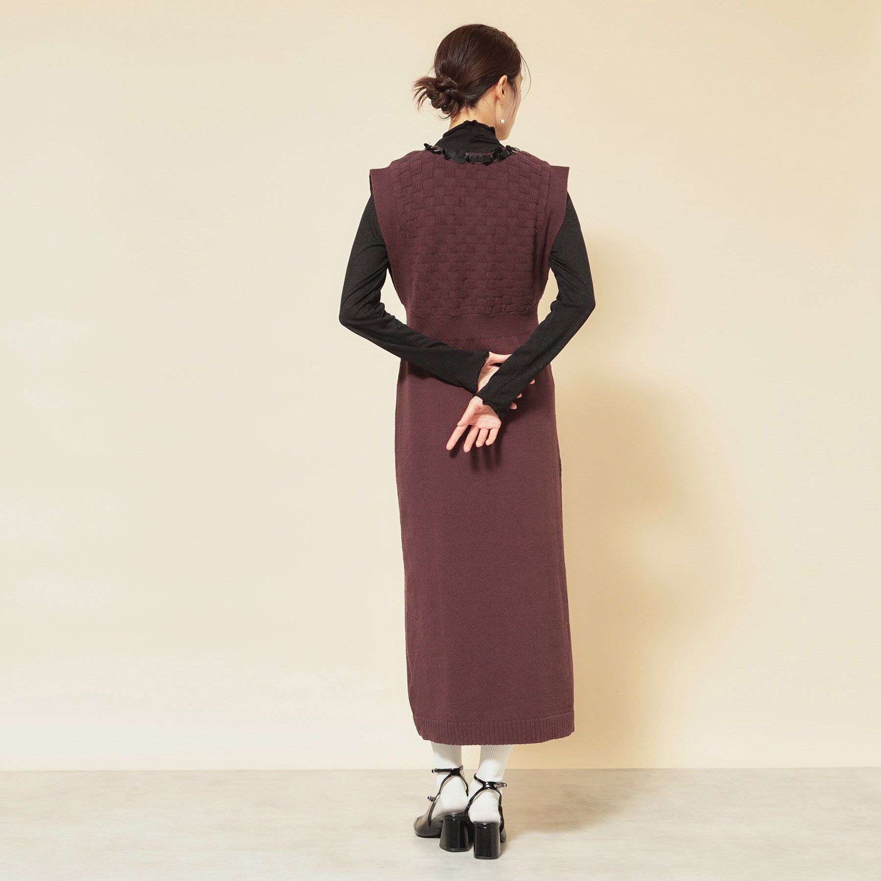 SunaUna「【COLLECTION LINE】スパンコールニットジャンドレ」|ワンピース|