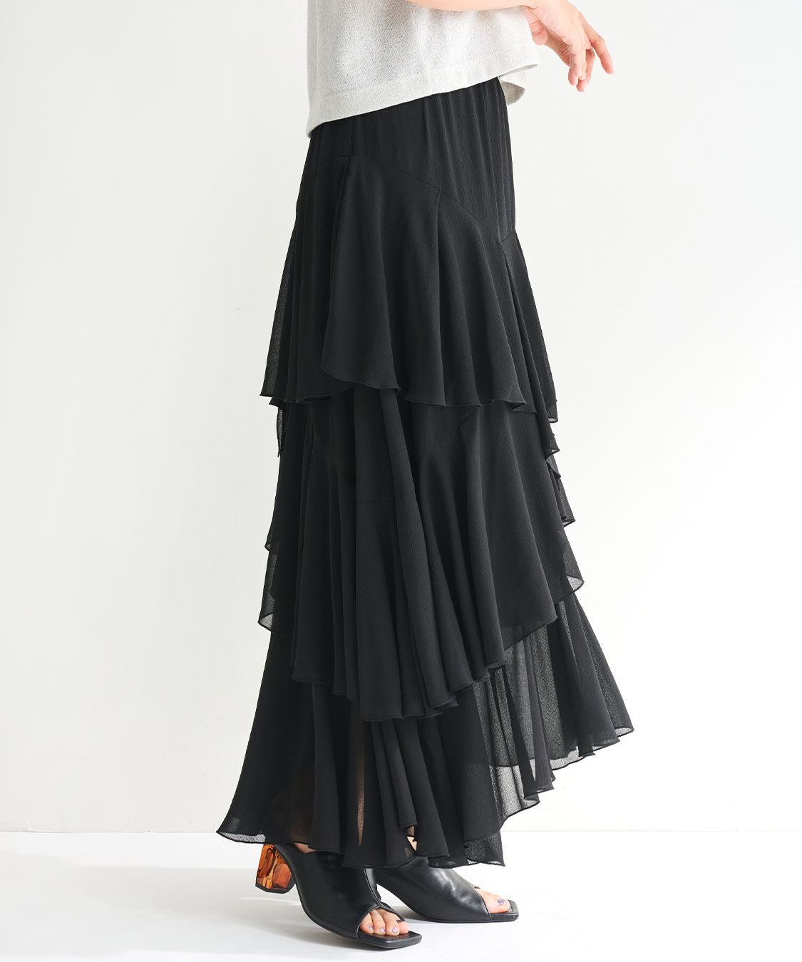 COCO DEAL「ティアードフリルスカート」|スカート|