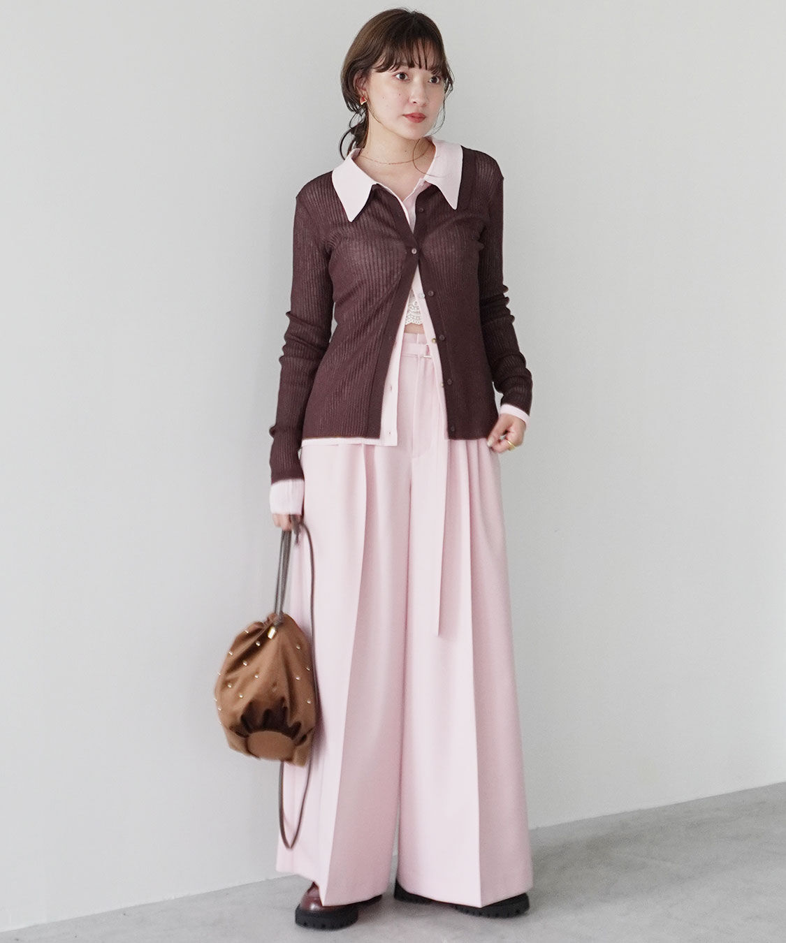 COCO DEAL「3タックワイドパンツ」|スラックス|