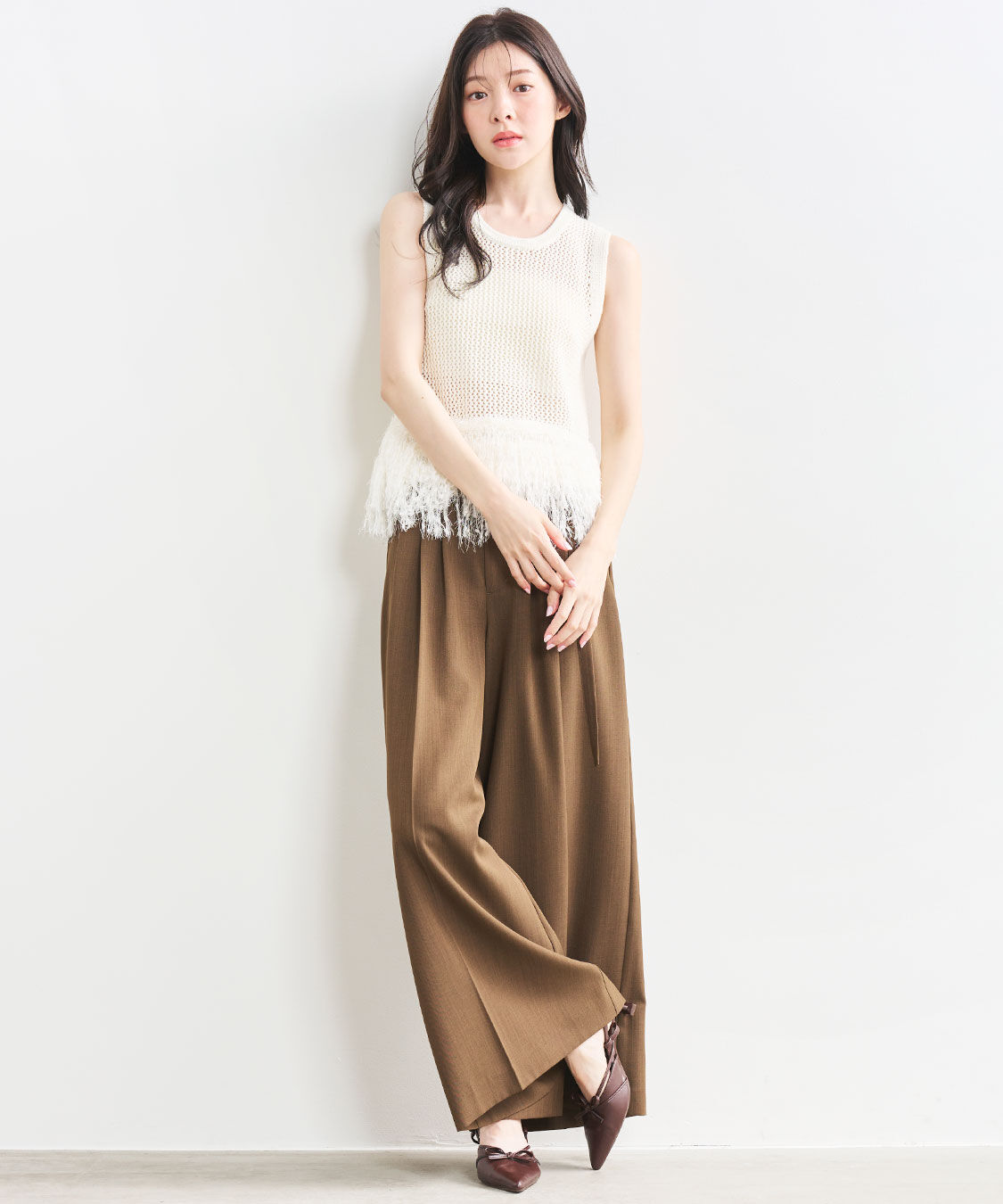 COCO DEAL「3タックワイドパンツ」|スラックス|