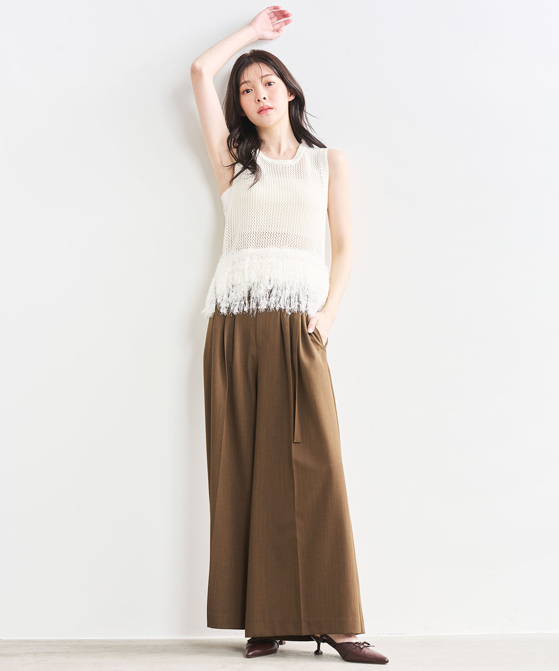 COCO DEAL「3タックワイドパンツ」|スラックス|