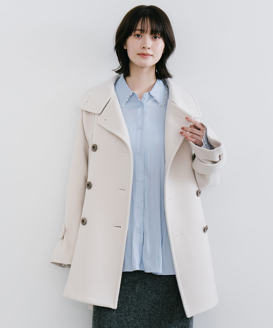 COCO DEAL「スタンドカラーミドル丈トレンチコート」|トレンチコート|