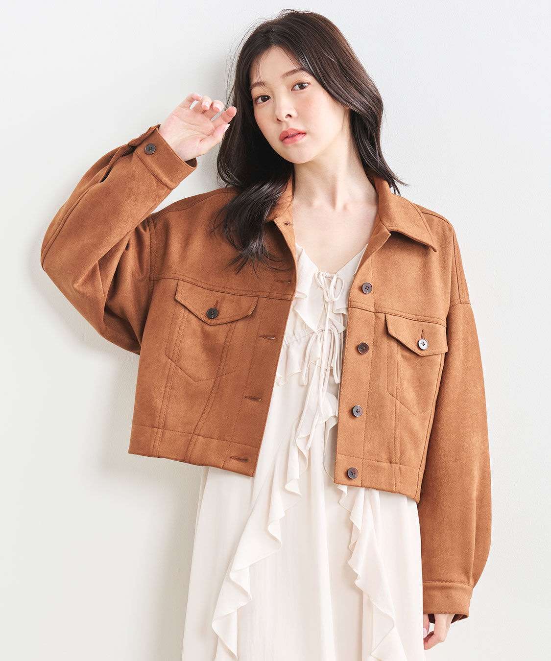 COCO DEAL「Gジャンライクスウェードブルゾン」|ブルゾン・スタジャン|