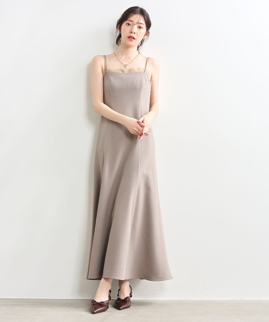 COCO DEAL「メッシュレイヤードキャミワンピース」|ワンピース|