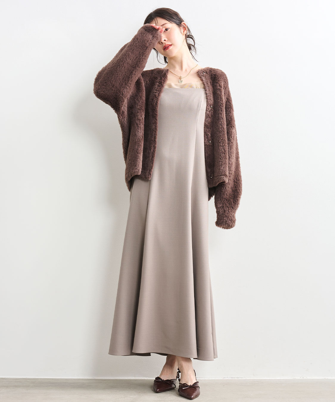 COCO DEAL「メッシュレイヤードキャミワンピース」|ワンピース|