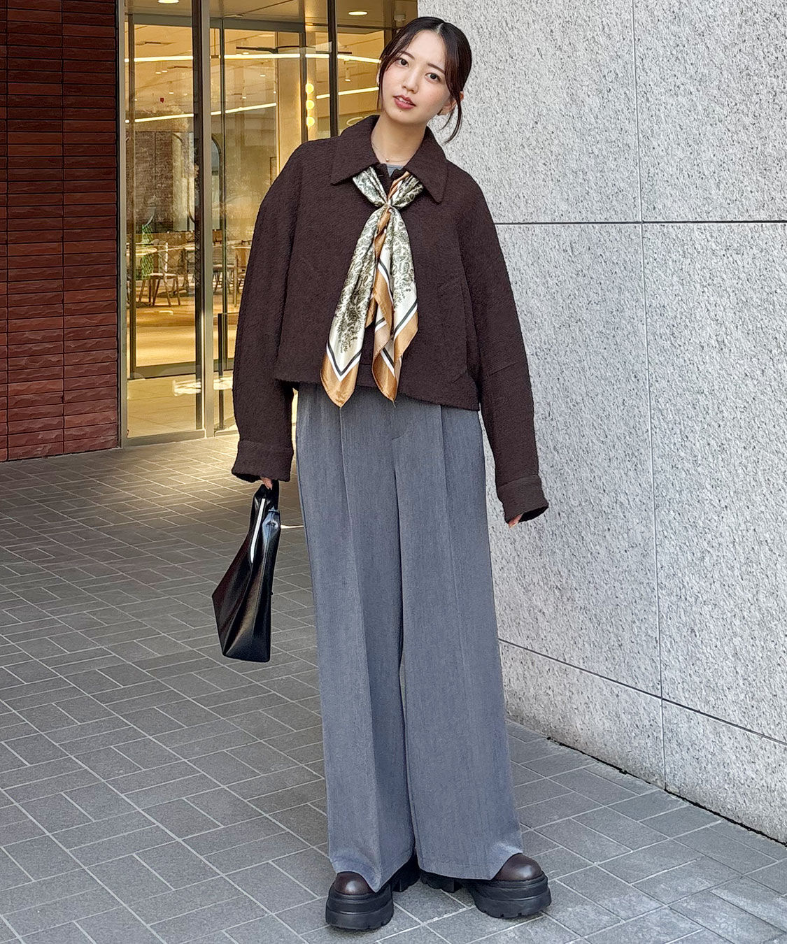 COCO DEAL「ブークレステンカラーショートコート」|ステンカラーコート|