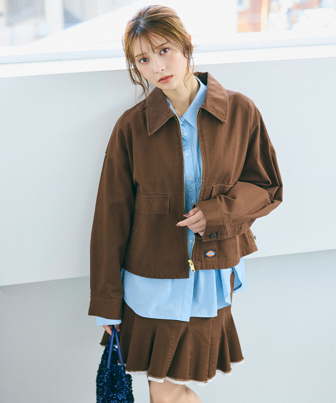 COCO DEAL「《COCO DEAL/Dickies(R)》ショートジップブルゾン」|ブルゾン・スタジャン|