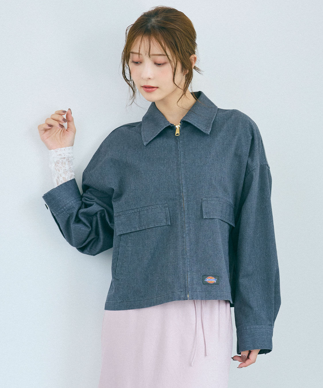 COCO DEAL「《COCO DEAL/Dickies(R)》ショートジップブルゾン」|ブルゾン・スタジャン|