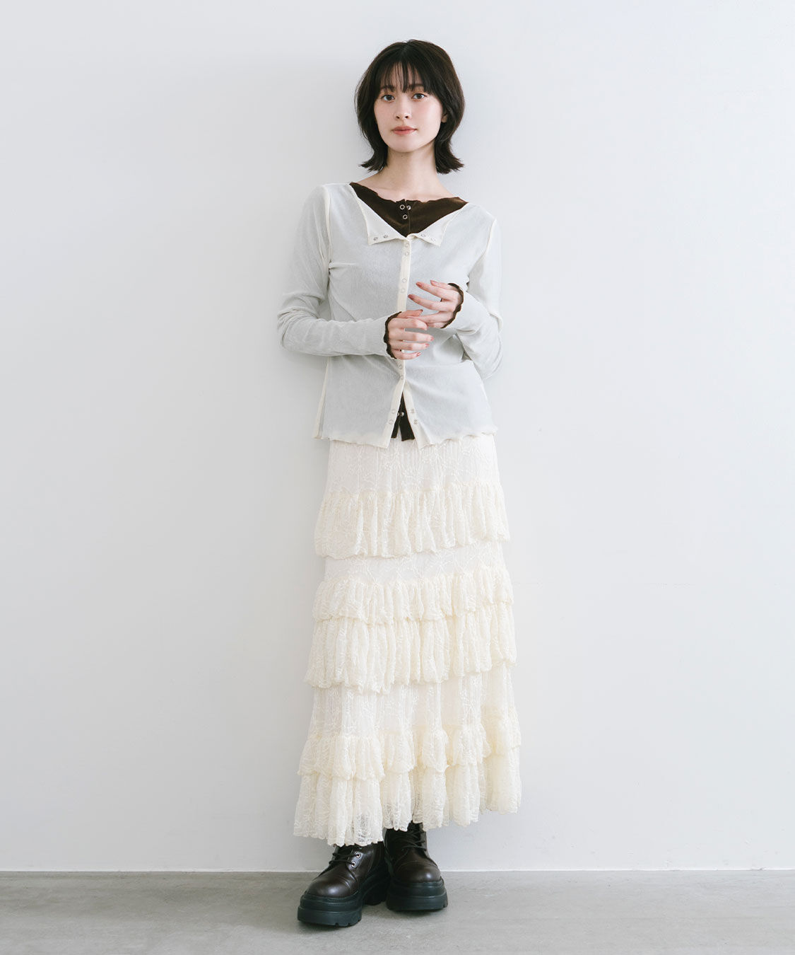 COCO DEAL「フロッキーチュールトップス」|Tシャツ・カットソー|