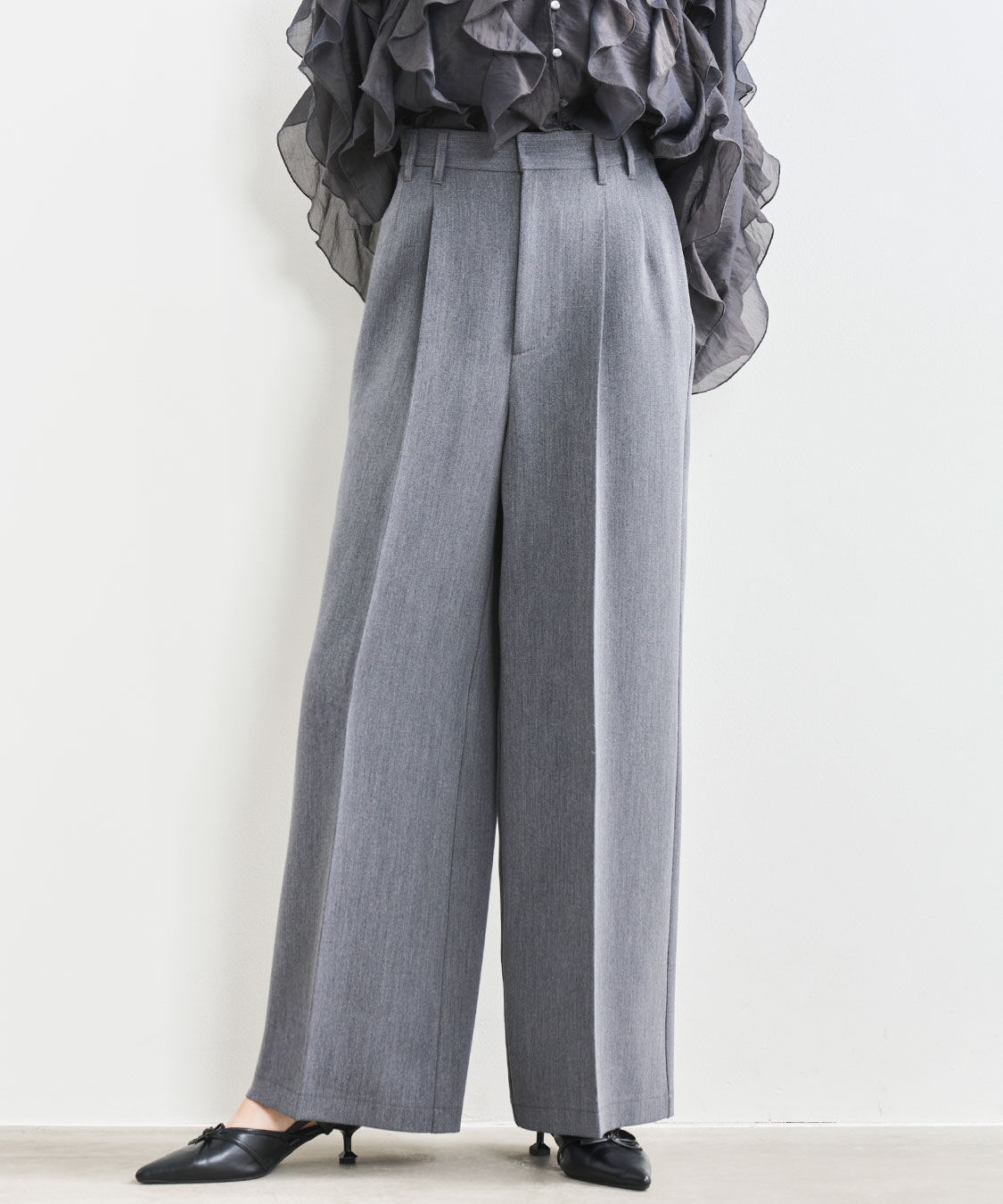 COCO DEAL「タック2WAYスラックスパンツ」|スラックス|