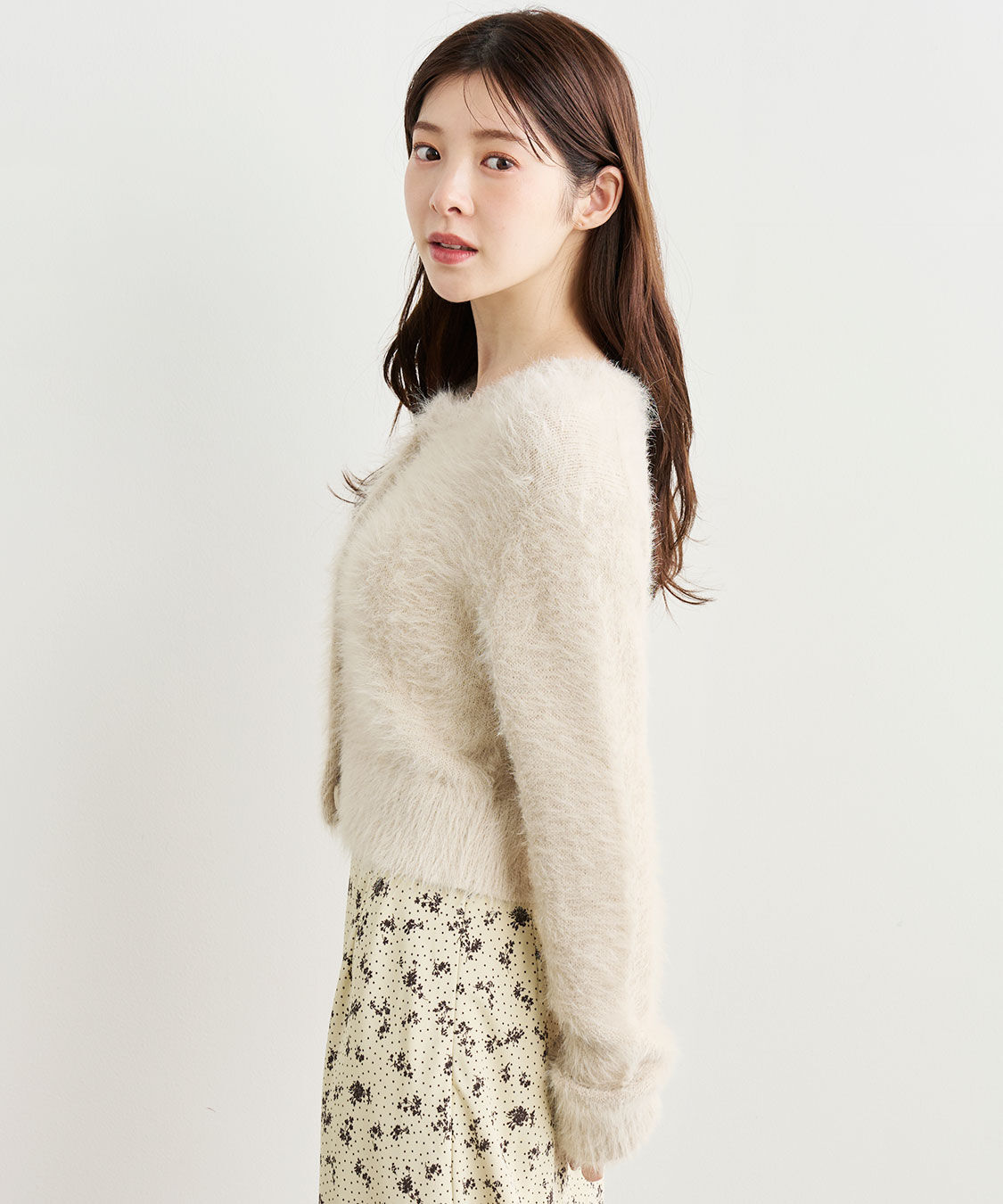 COCO DEAL「フェザーコンパクトニットカーディガン」|ニット・セーター|