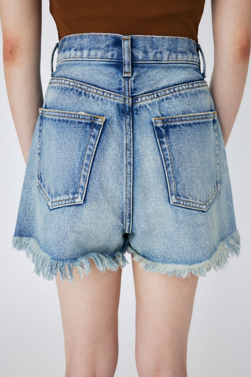 MOUSSY「HW CUT OFF ショートパンツ」|デニム|