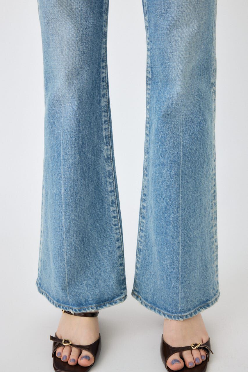 MOUSSY「MVS L/BLU FLARE(L)」|デニム|