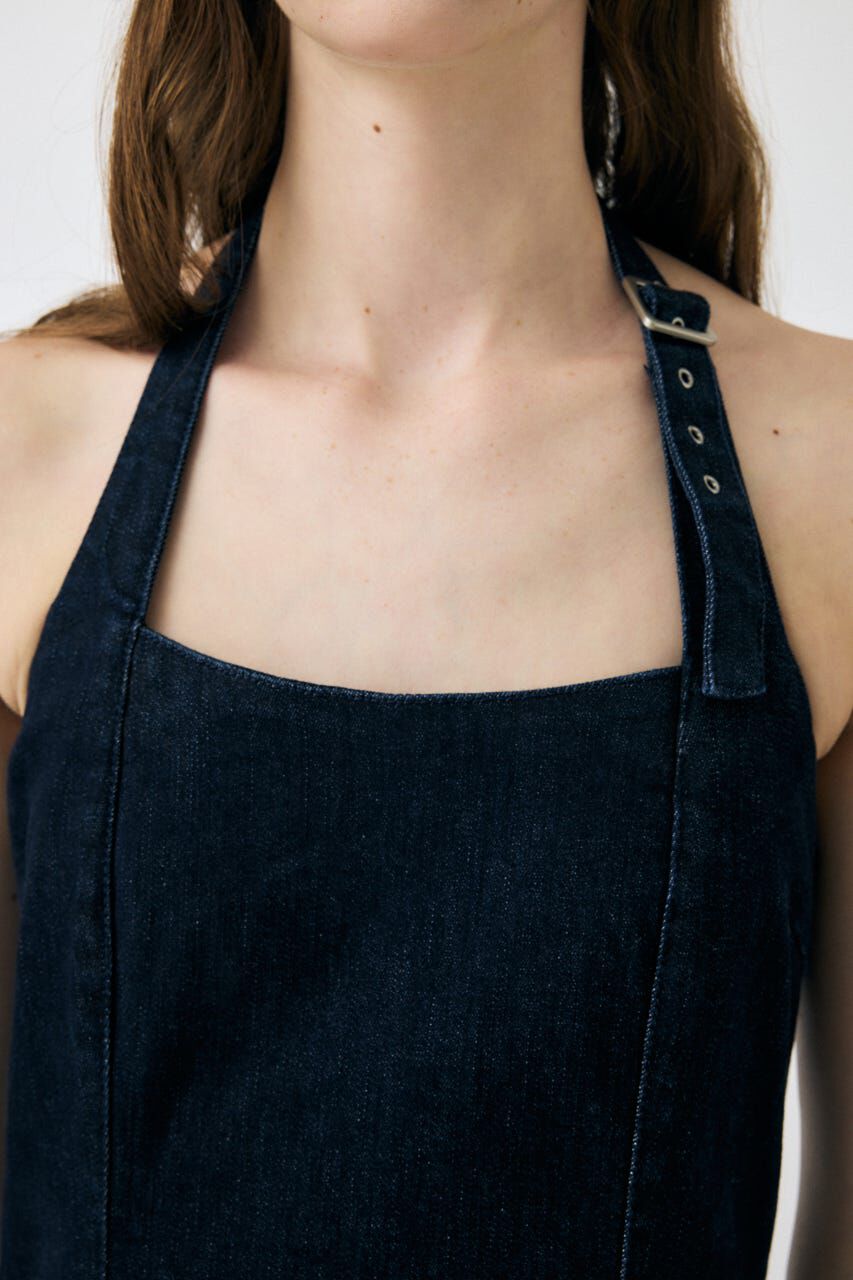 MOUSSY「HALTER STRAP デニムドレス」|ワンピース|
