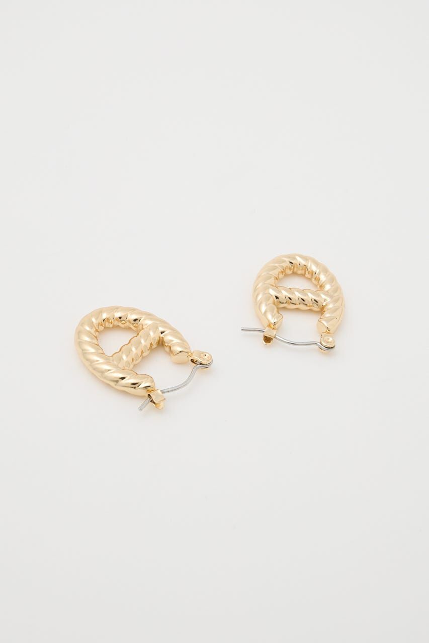 MOUSSY「OVAL ROPE HOOP イヤリング」|ピアス|