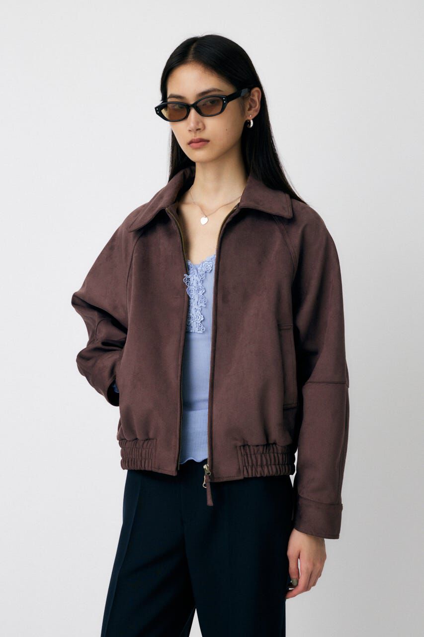 MOUSSY「F/SUEDE GATHER ブルゾン」|ブルゾン・スタジャン|BRN