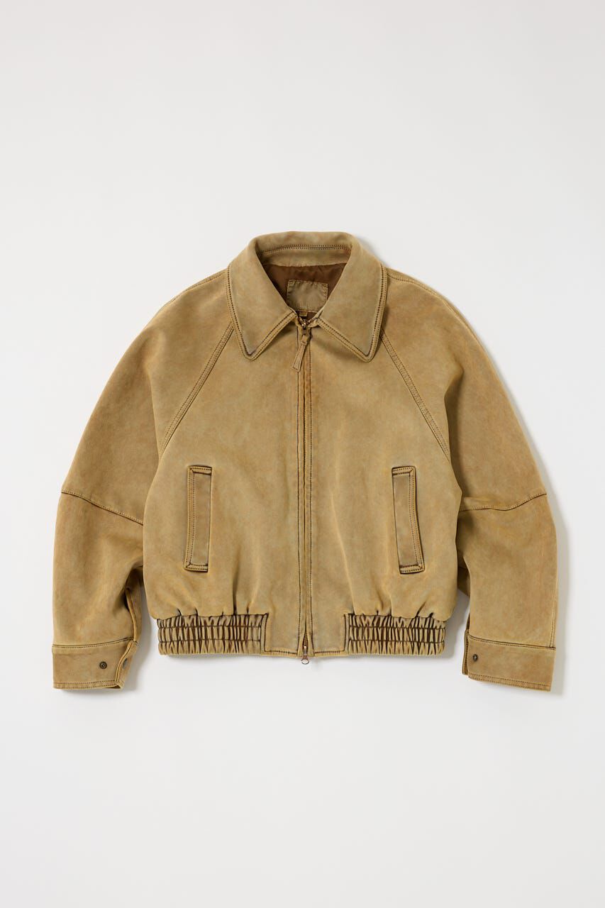 MOUSSY「F/SUEDE GATHER ブルゾン」|ブルゾン・スタジャン|